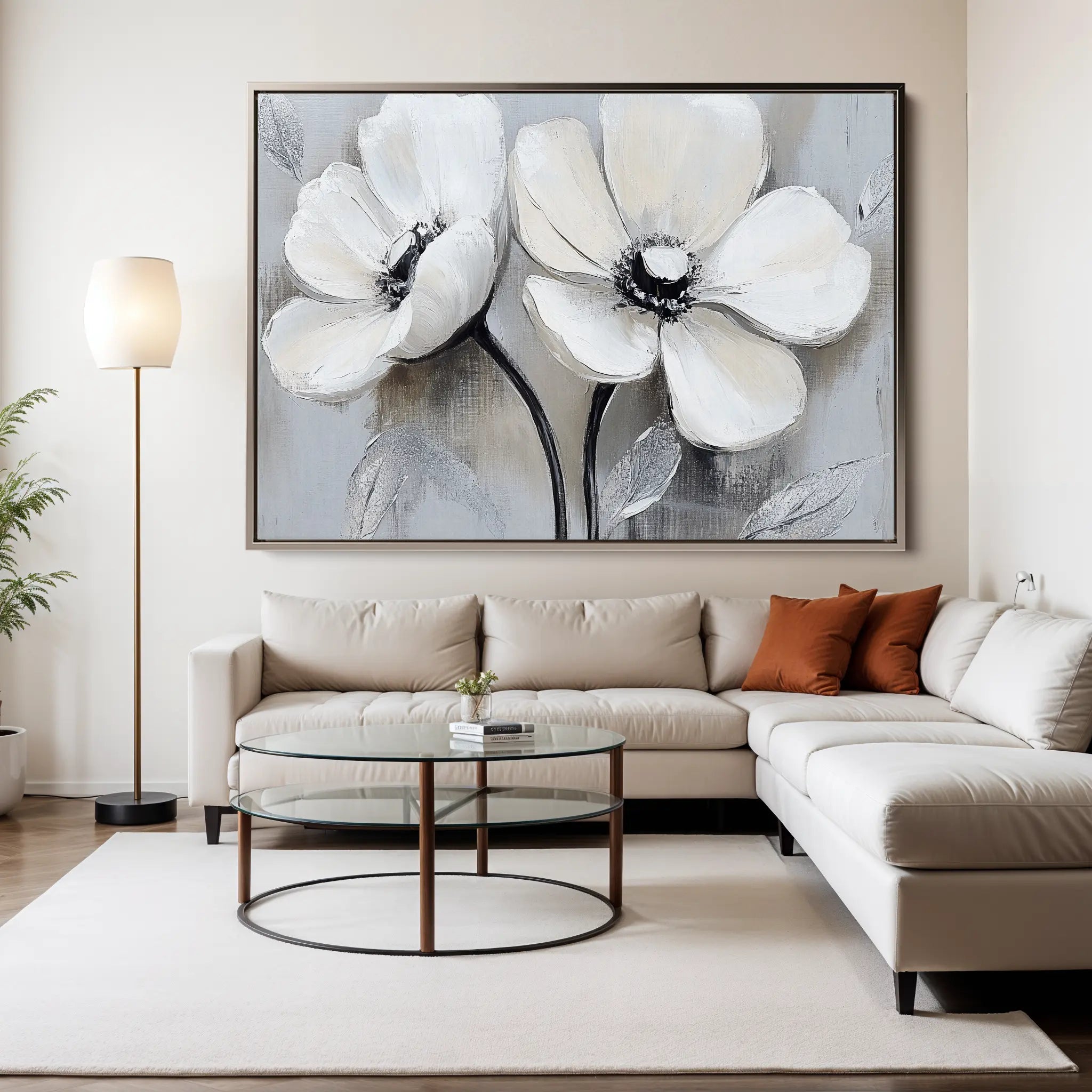 Floral Canvas Wall Art WAD902-F 90 x 60 cm / Stretched on hidden frame