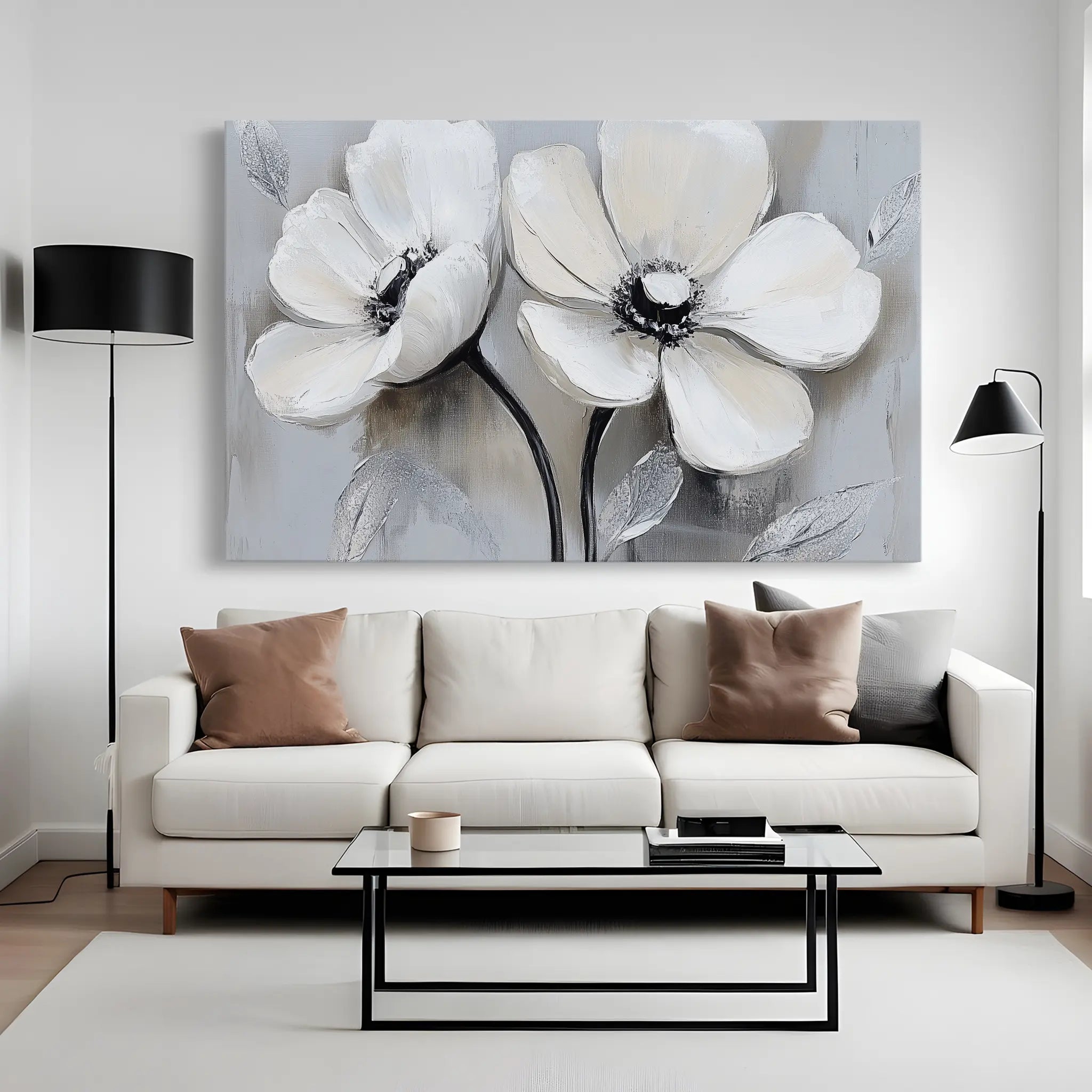 Floral Canvas Wall Art WAD902-F 90 x 60 cm / Stretched on hidden frame