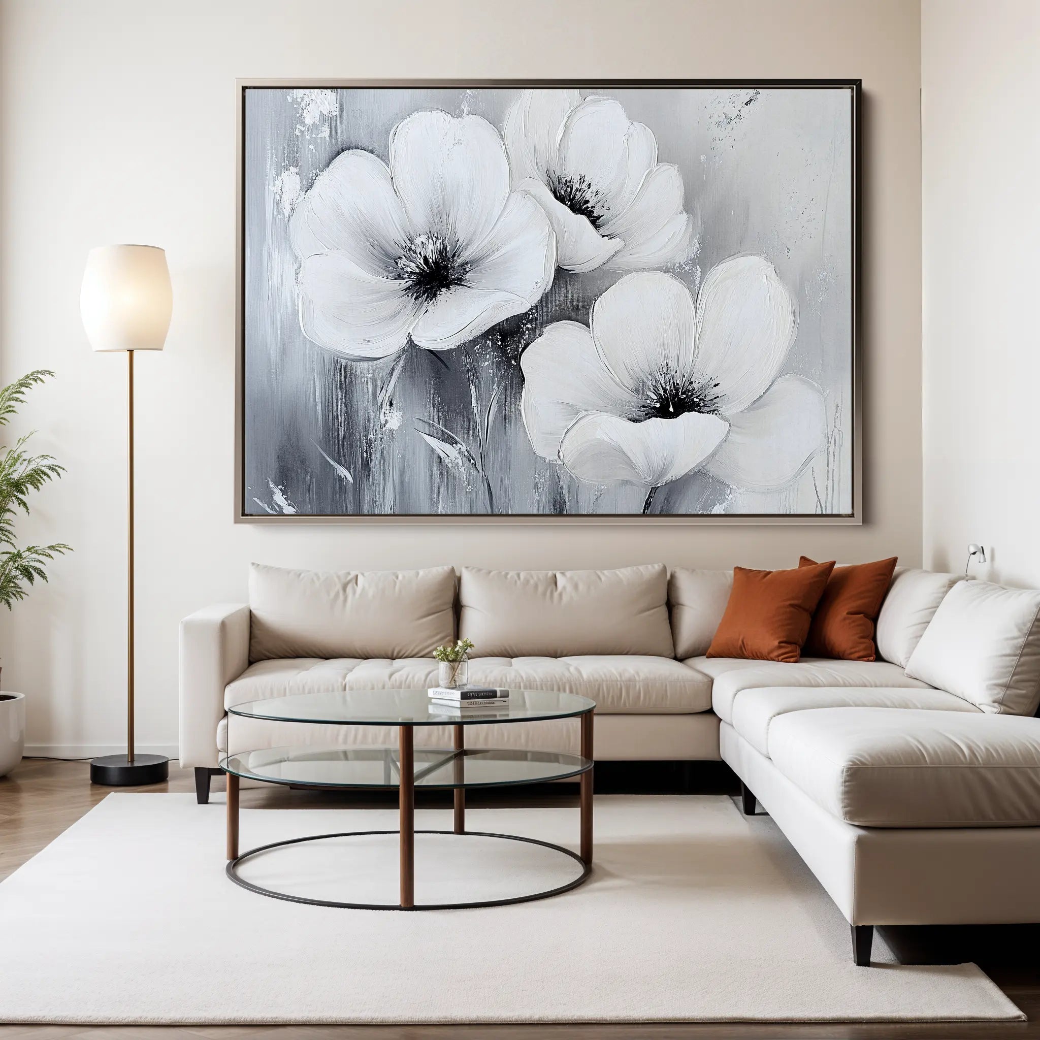 Floral Canvas Wall Art WAD903-F 90 x 60 cm / Stretched on hidden frame