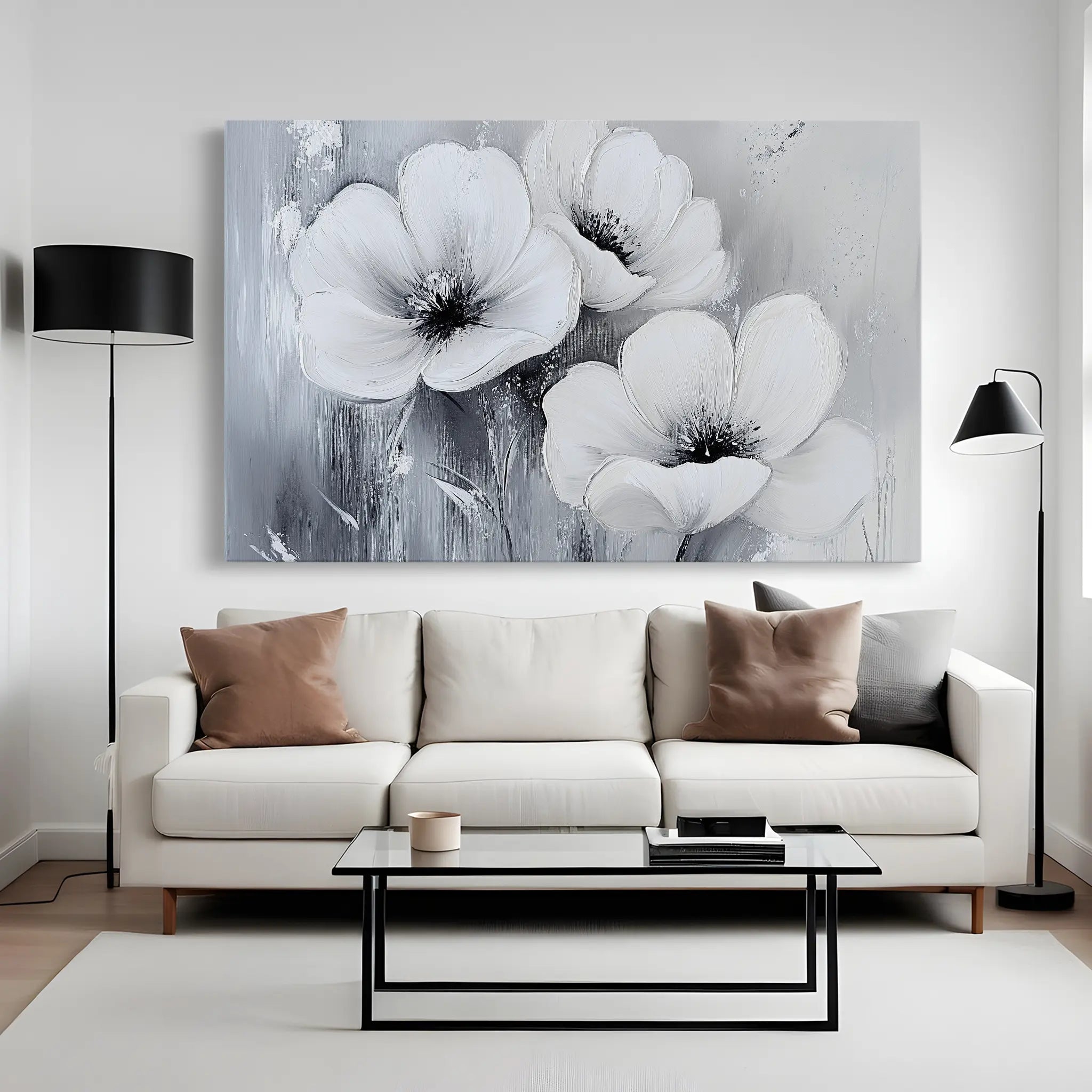 Floral Canvas Wall Art WAD903-F 90 x 60 cm / Stretched on hidden frame