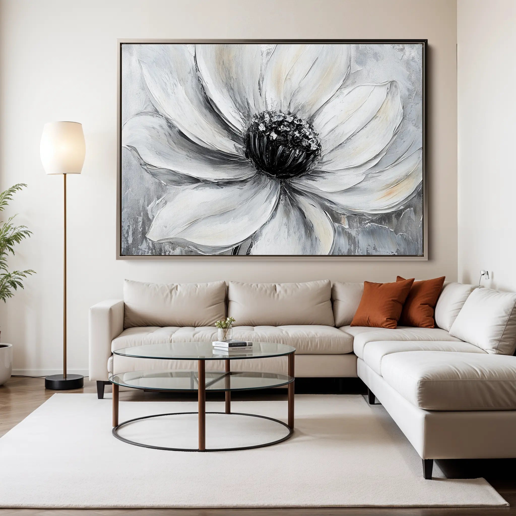 Floral Canvas Wall Art WAD904-F 90 x 60 cm / Stretched on hidden frame