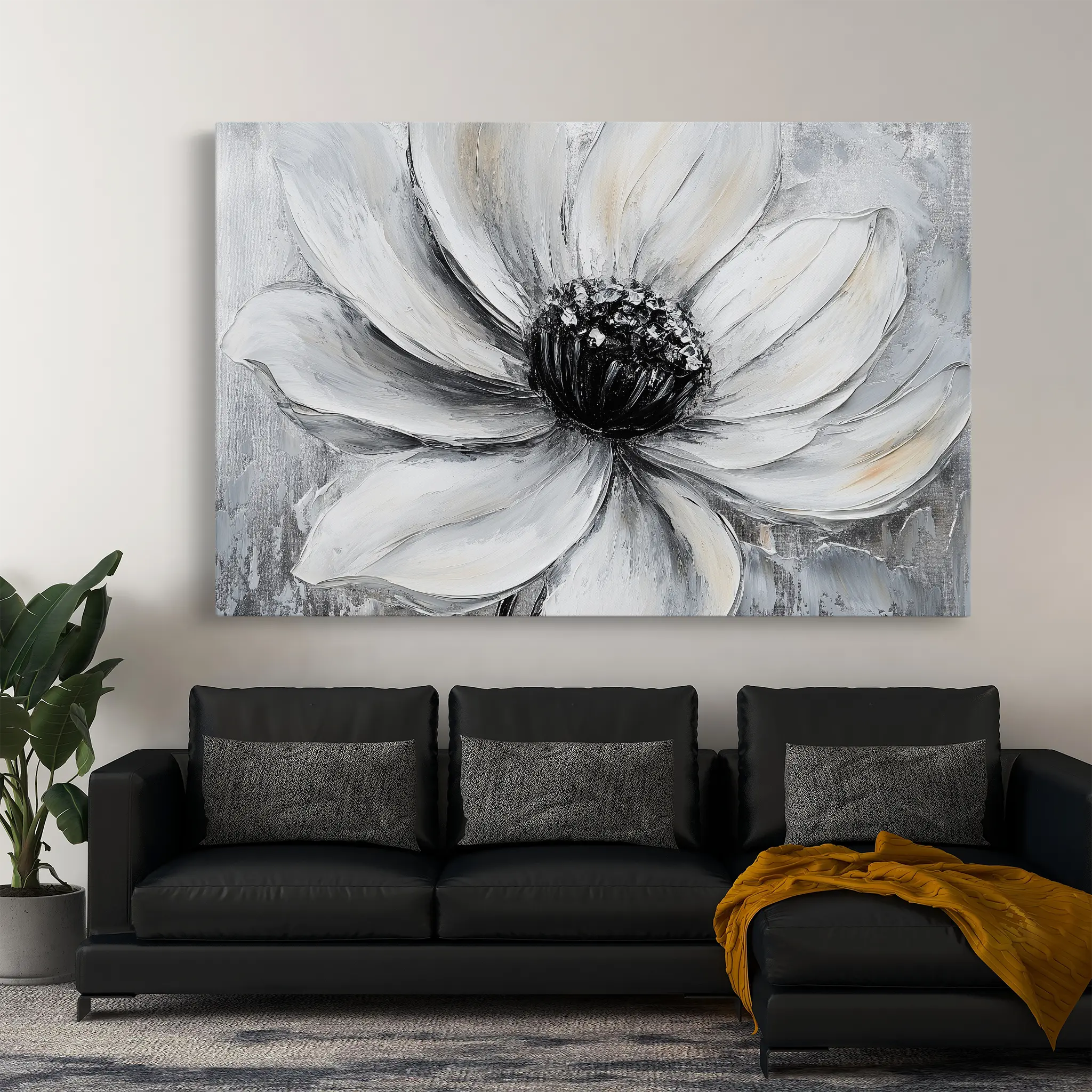 Floral Canvas Wall Art WAD904-F 90 x 60 cm / Stretched on hidden frame