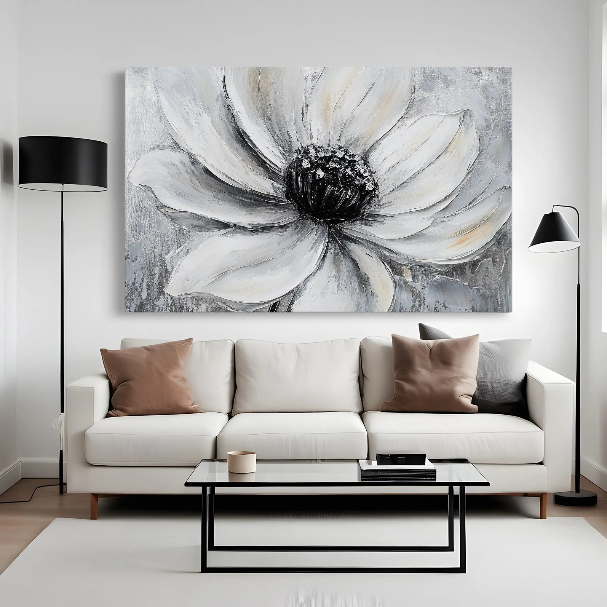 Floral Canvas Wall Art WAD904-F 90 x 60 cm / Stretched on hidden frame