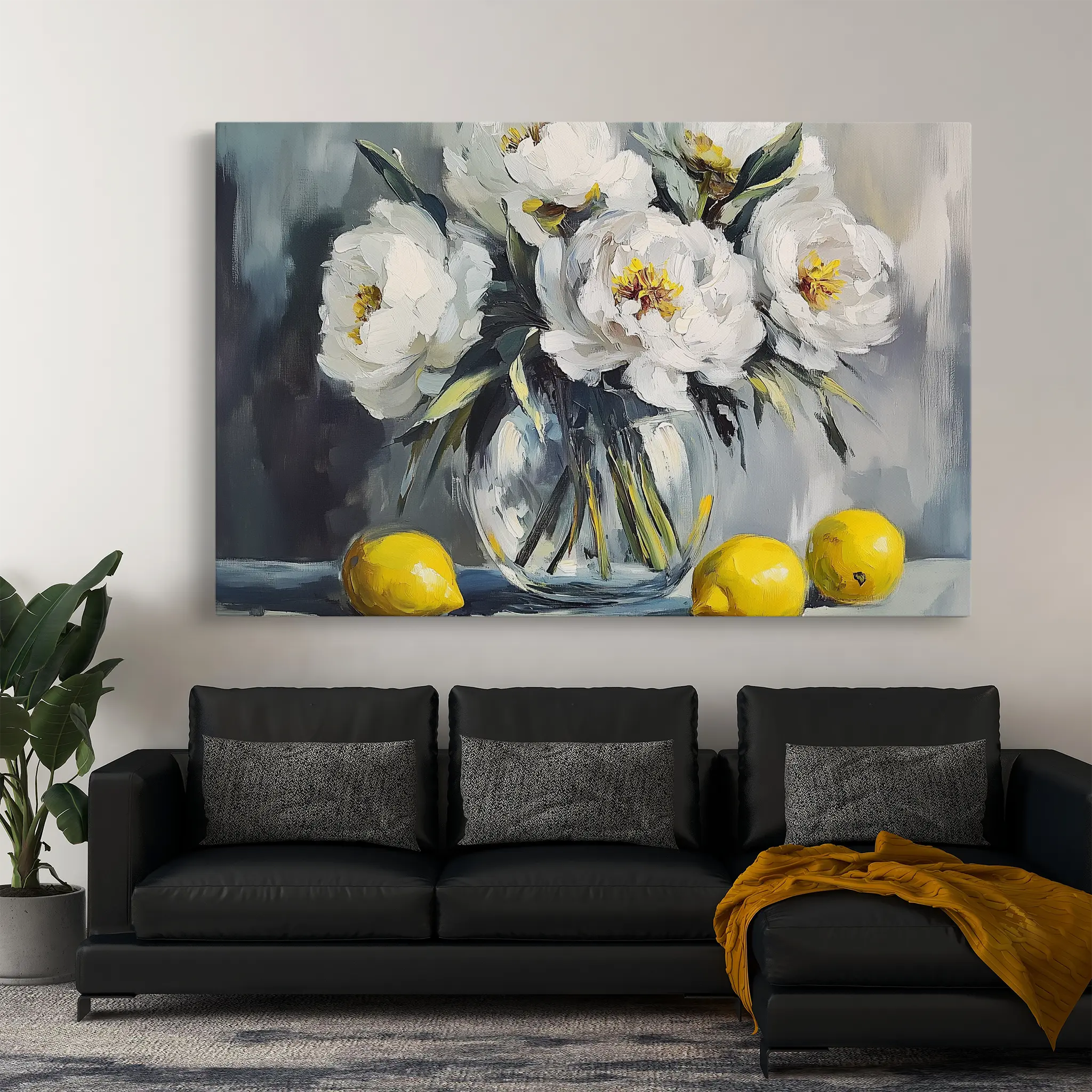 Floral Canvas Wall Art WAD905-F 90 x 60 cm / Stretched on hidden frame