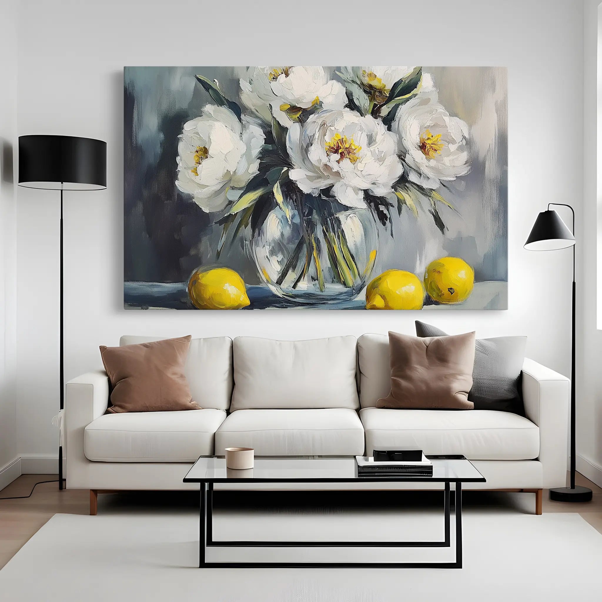 Floral Canvas Wall Art WAD905-F 90 x 60 cm / Stretched on hidden frame