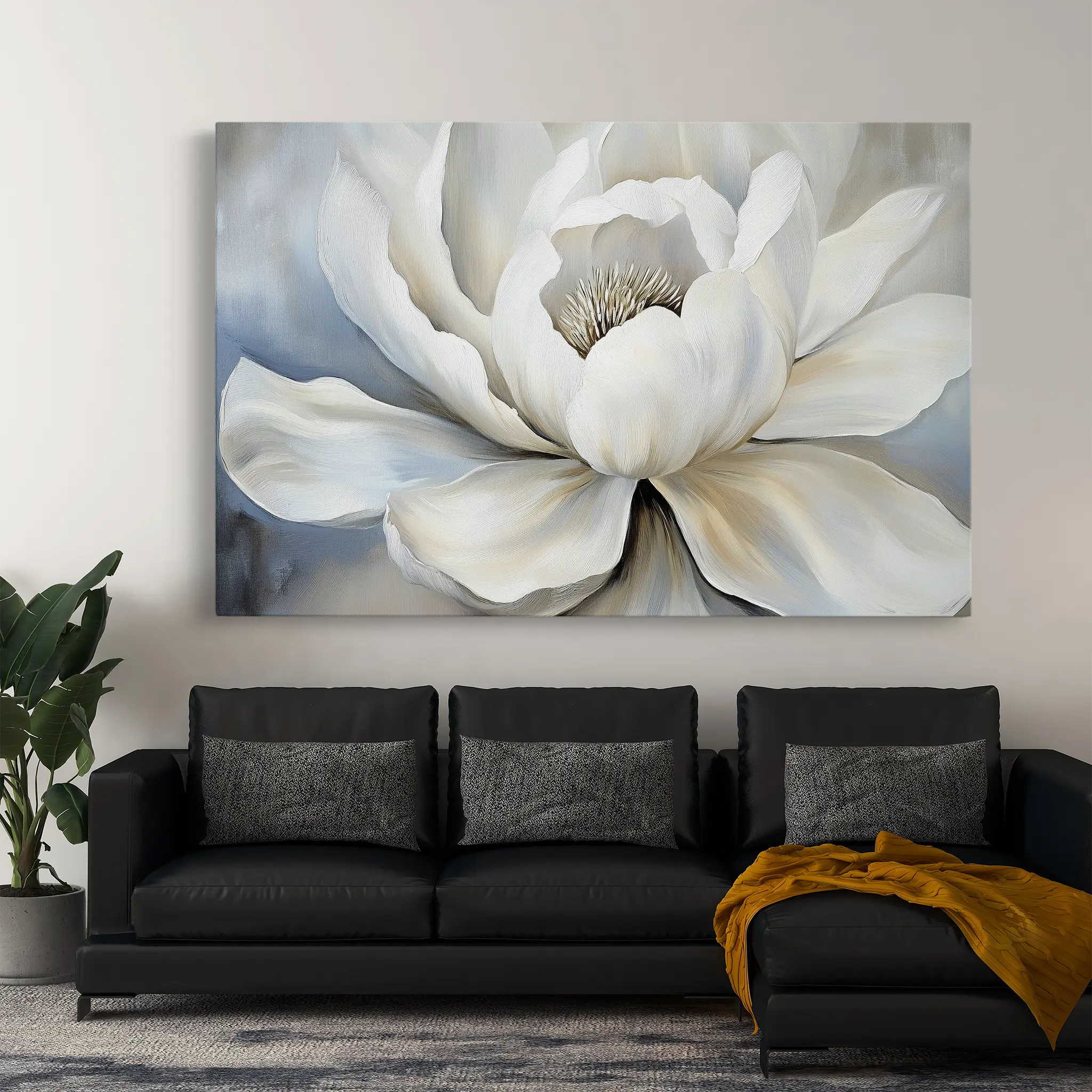 Floral Canvas Wall Art WAD906-F 90 x 60 cm / Stretched on hidden frame