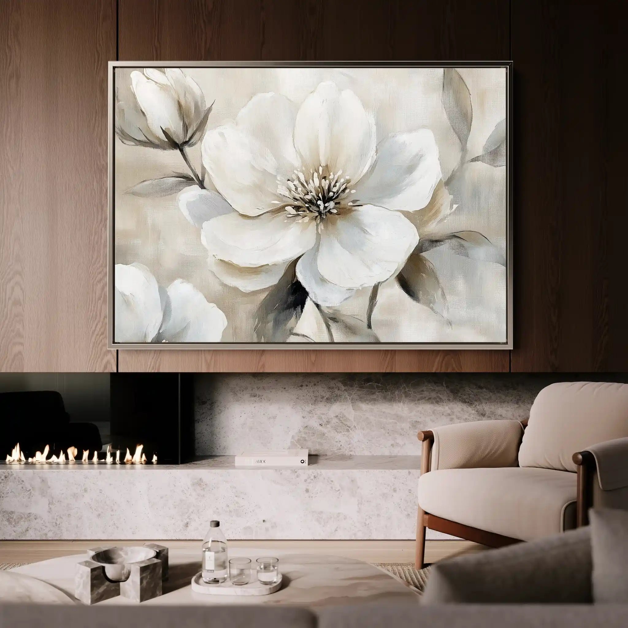 Floral Canvas Wall Art WAD907-F 90 x 60 cm / Stretched on hidden frame