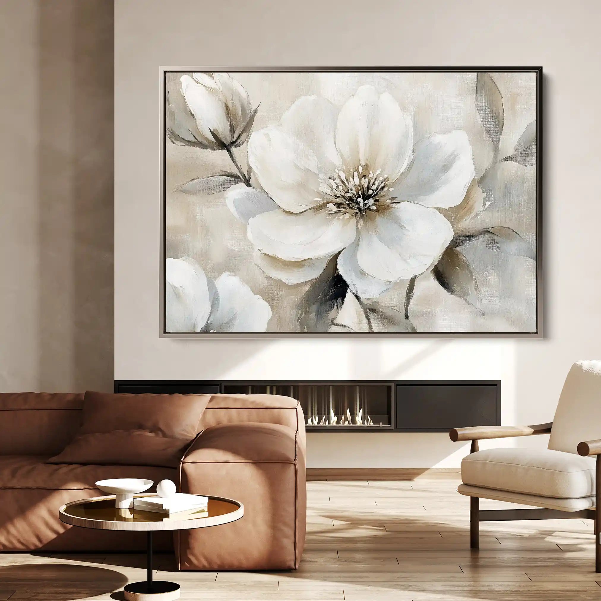 Floral Canvas Wall Art WAD907-F 90 x 60 cm / Stretched on hidden frame