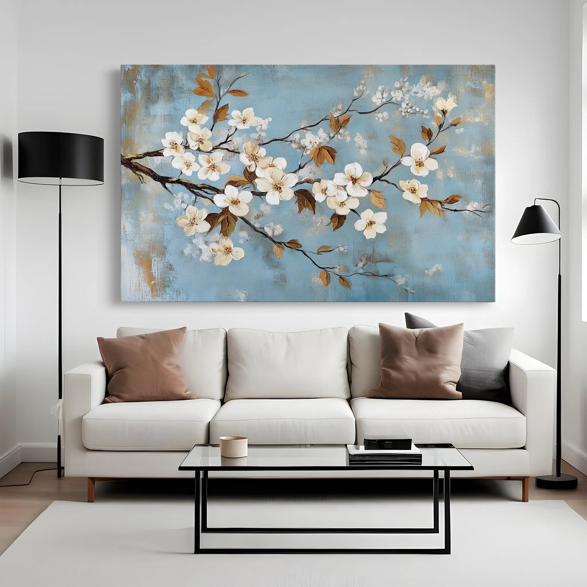 Floral Canvas Wall Art WAD908-F 90 x 60 cm / Stretched on hidden frame