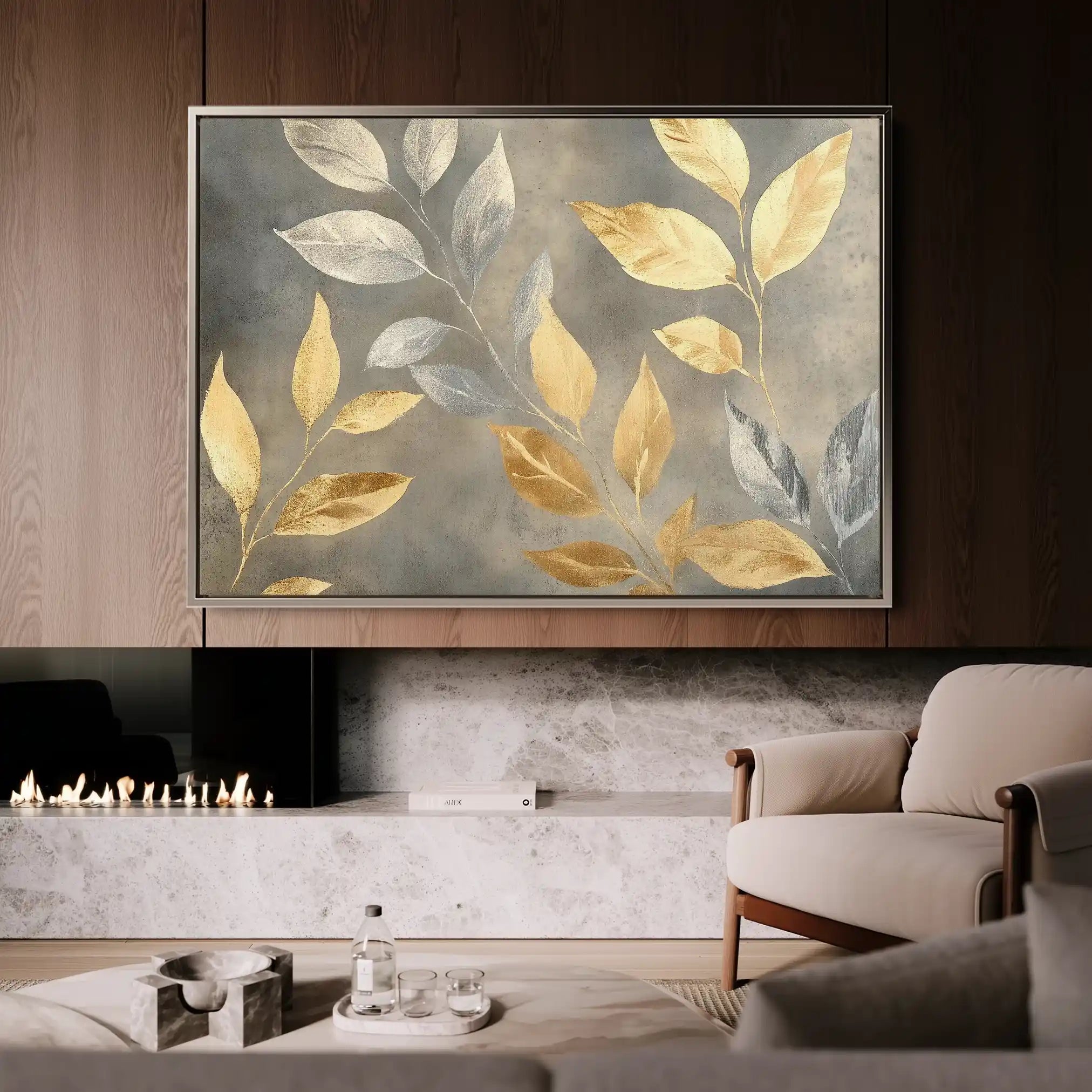Floral Canvas Wall Art WAD909-F 90 x 60 cm / Stretched on hidden frame