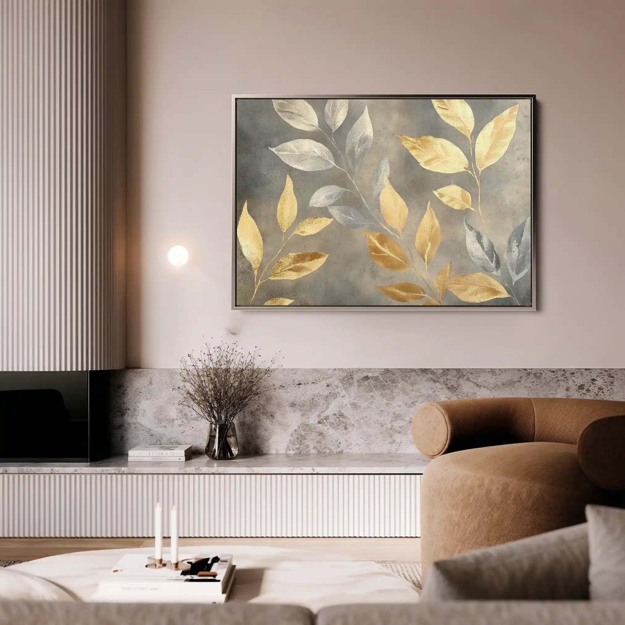 Floral Canvas Wall Art WAD909-F 90 x 60 cm / Stretched on hidden frame