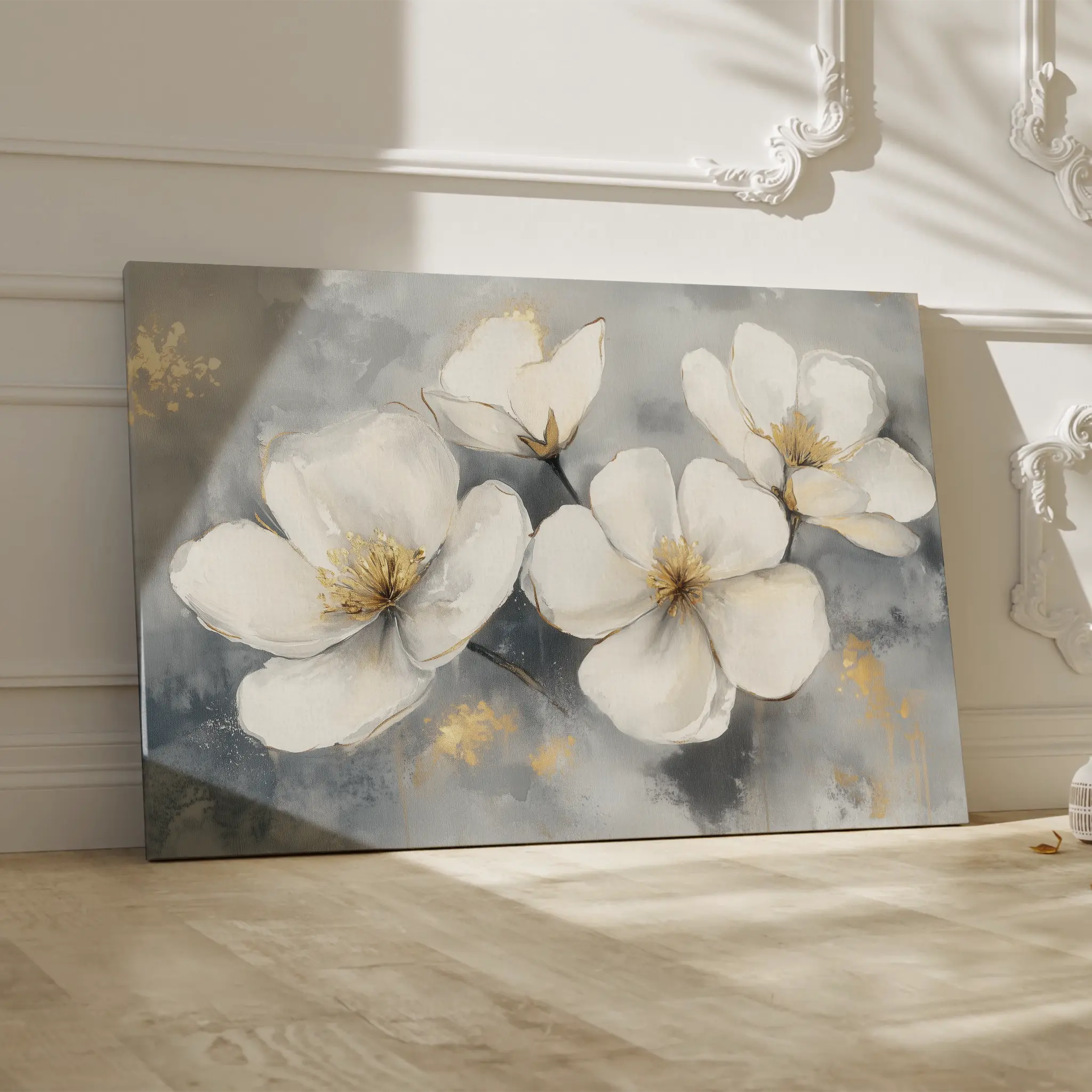 Floral Canvas Wall Art WAD910-F 90 x 60 cm / Stretched on hidden frame