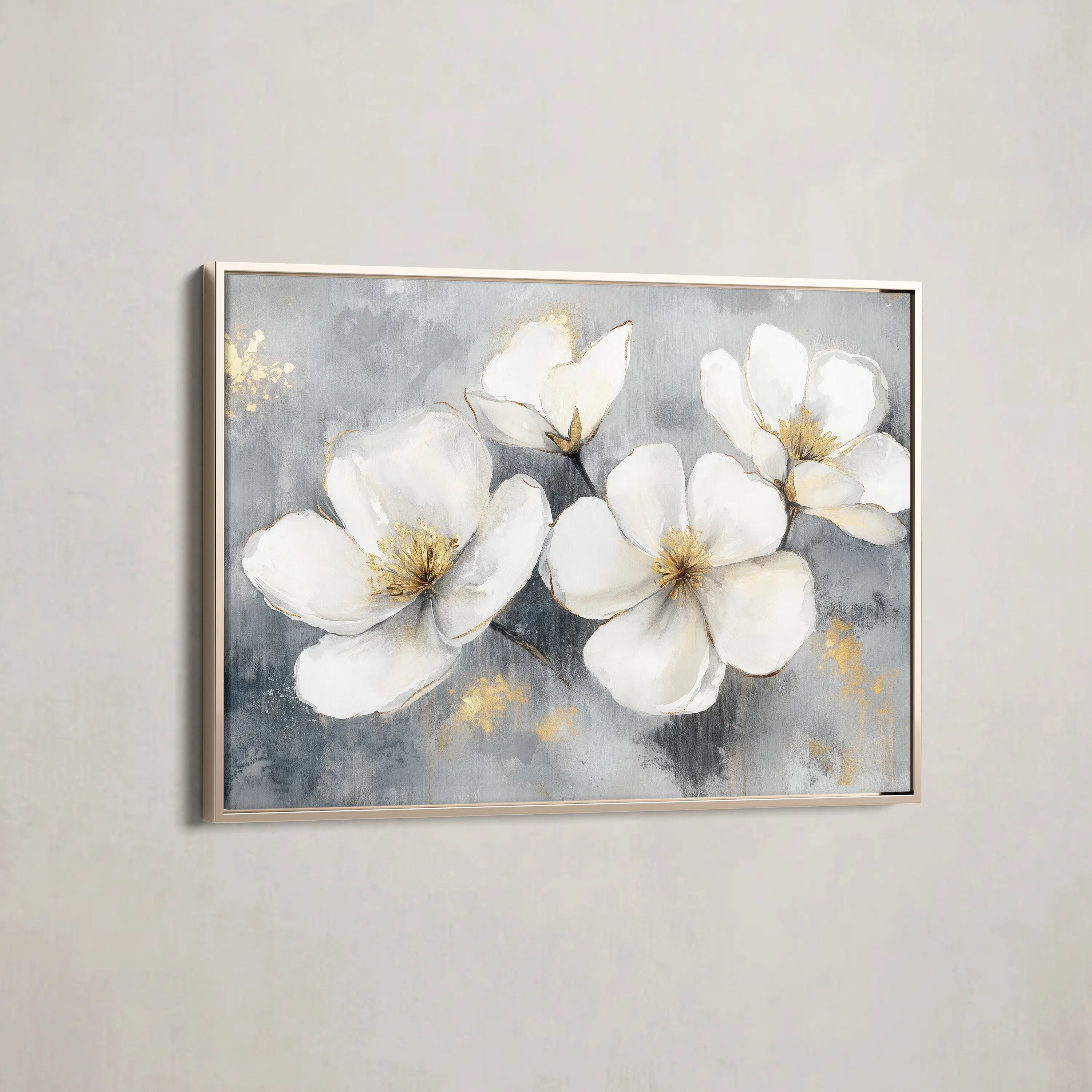 Floral Canvas Wall Art WAD910-F 90 x 60 cm / Stretched on hidden frame