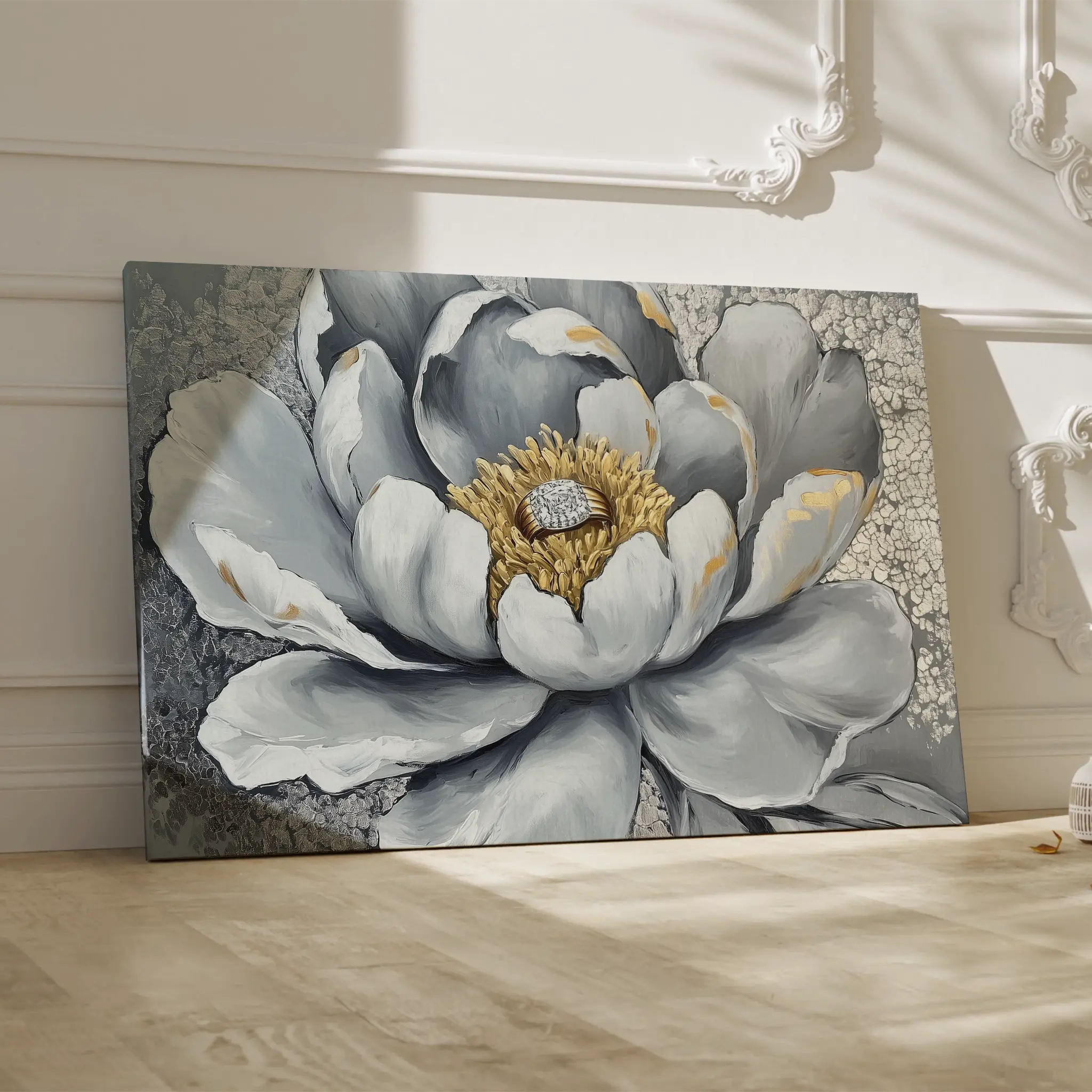 Floral Canvas Wall Art WAD911-F 90 x 60 cm / Stretched on hidden frame