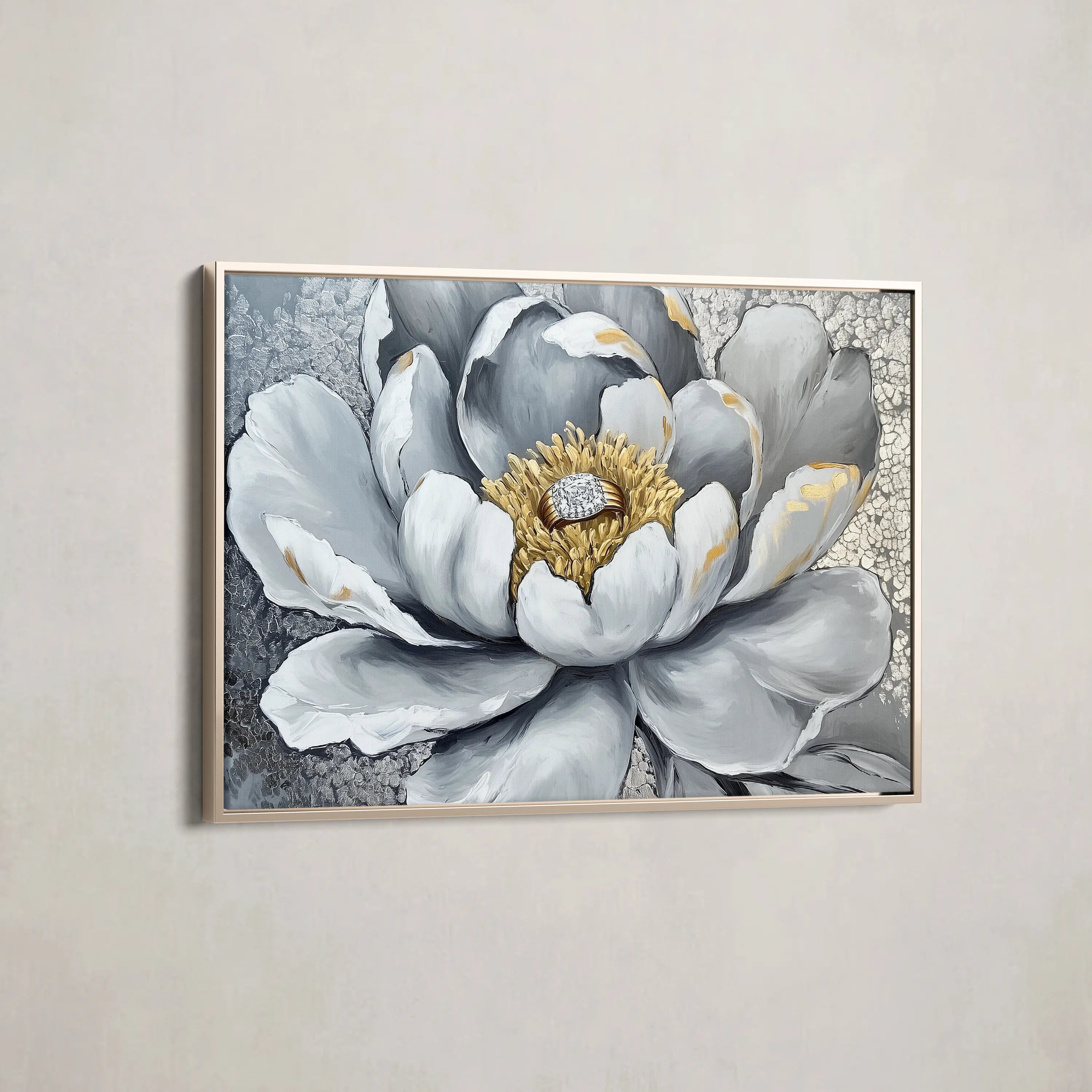 Floral Canvas Wall Art WAD911-F 90 x 60 cm / Stretched on hidden frame