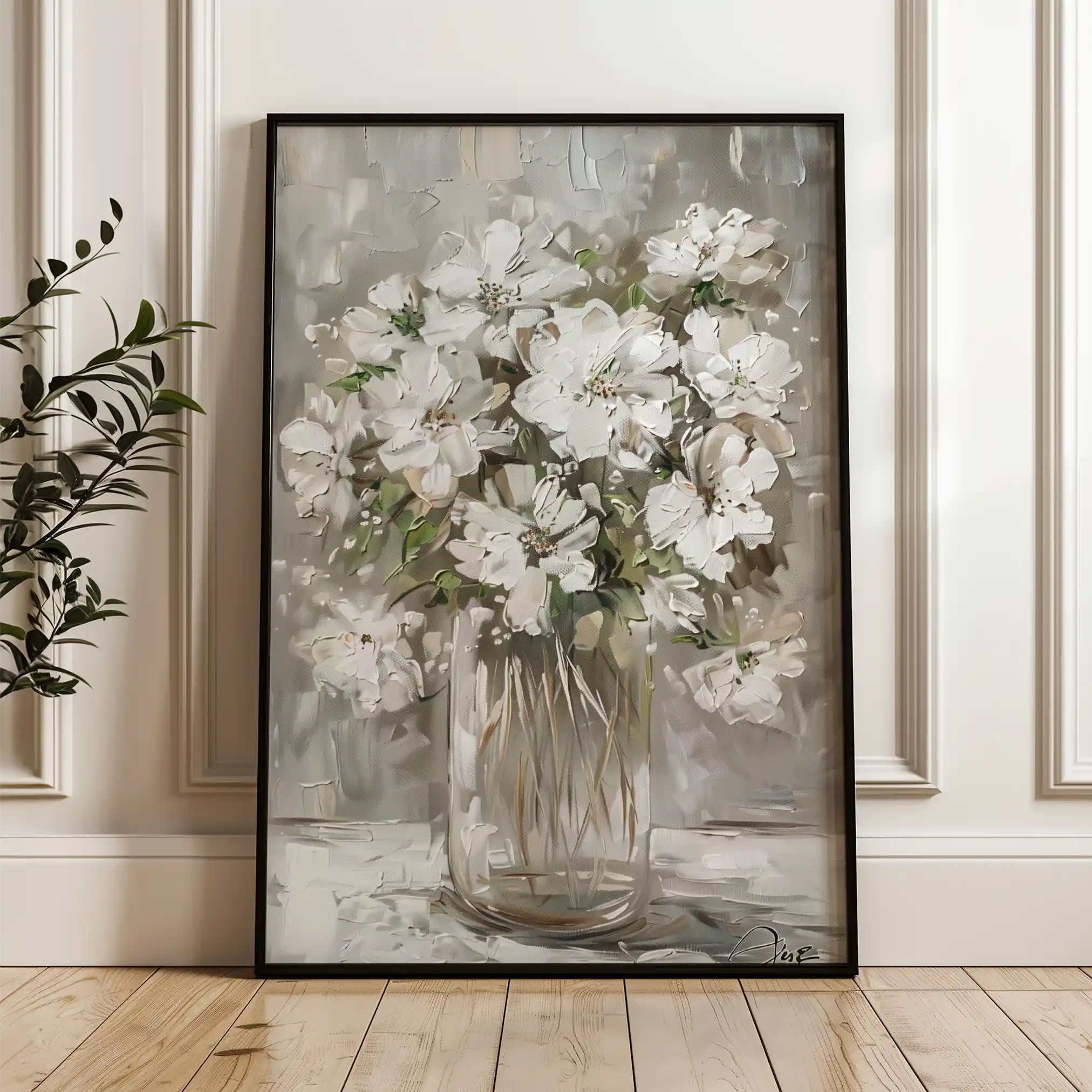 Floral Canvas Wall Art WAD917-F 90 x 60 cm / Stretched on hidden frame