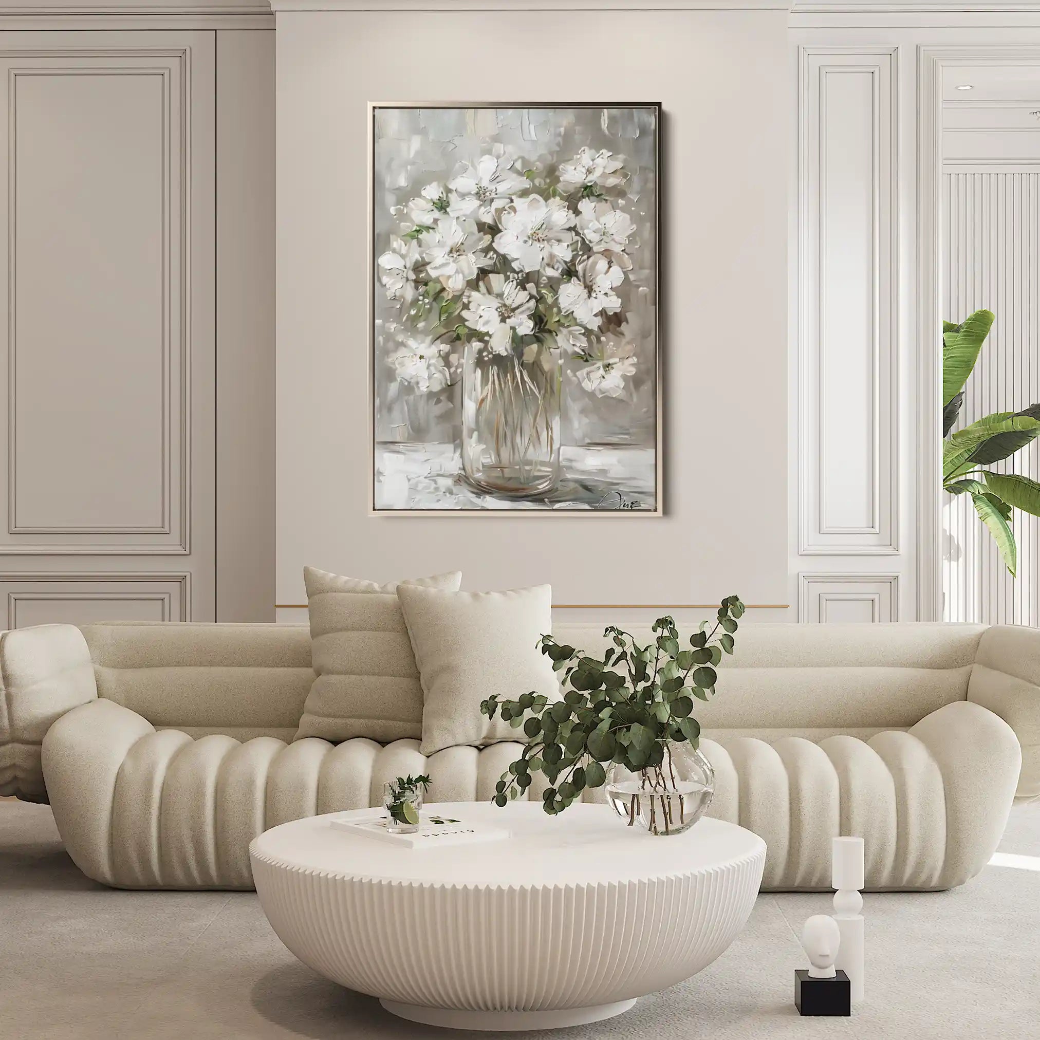 Floral Canvas Wall Art WAD917-F 90 x 60 cm / Stretched on hidden frame