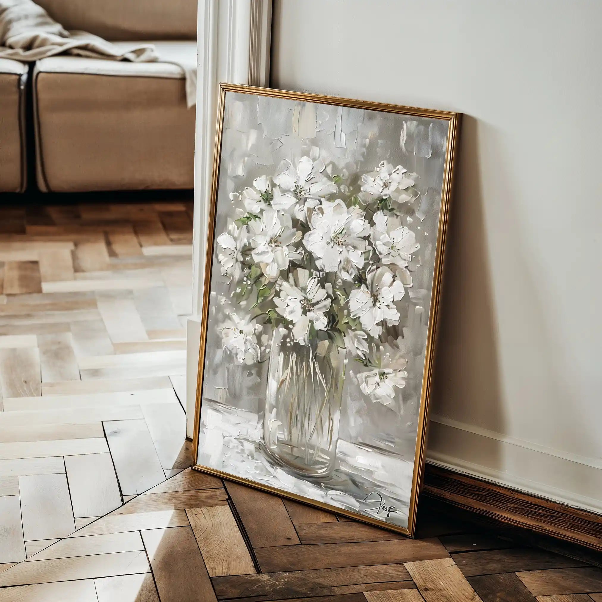 Floral Canvas Wall Art WAD917-F 90 x 60 cm / Stretched on hidden frame