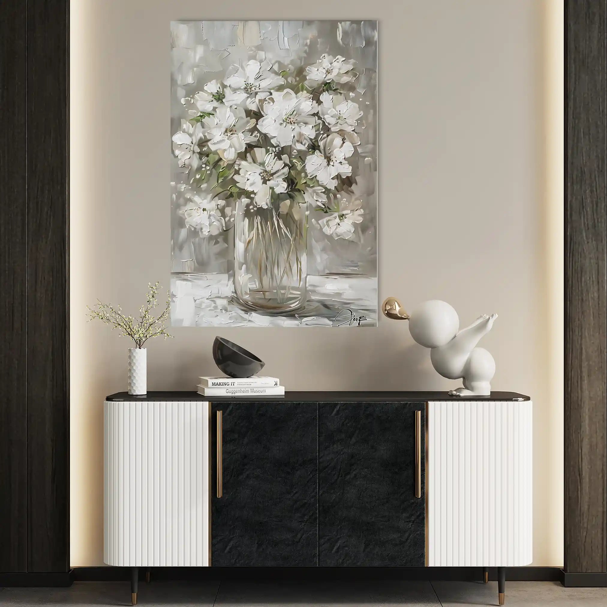 Floral Canvas Wall Art WAD917-F 90 x 60 cm / Stretched on hidden frame