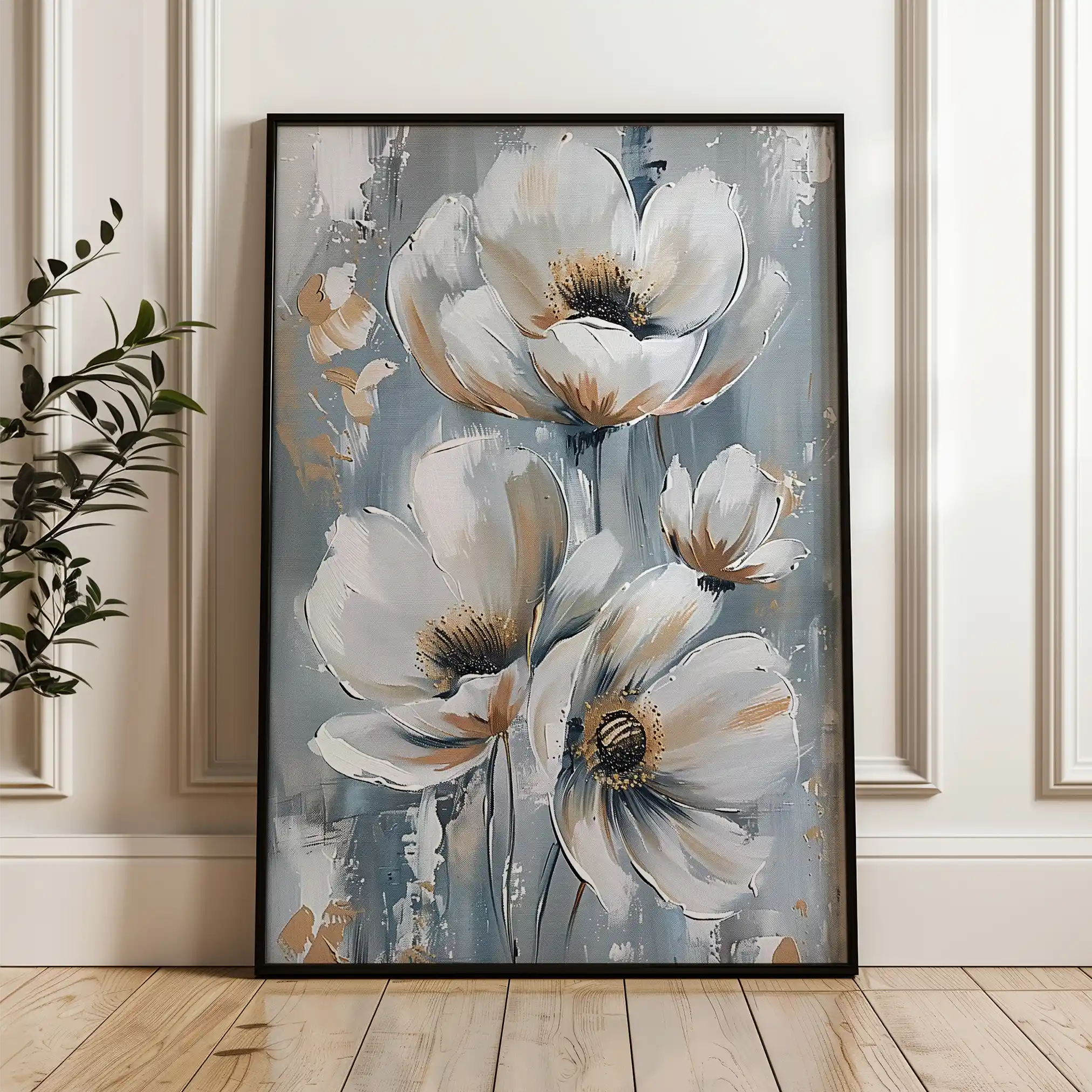 Floral Canvas Wall Art WAD919-F 90 x 60 cm / Stretched on hidden frame