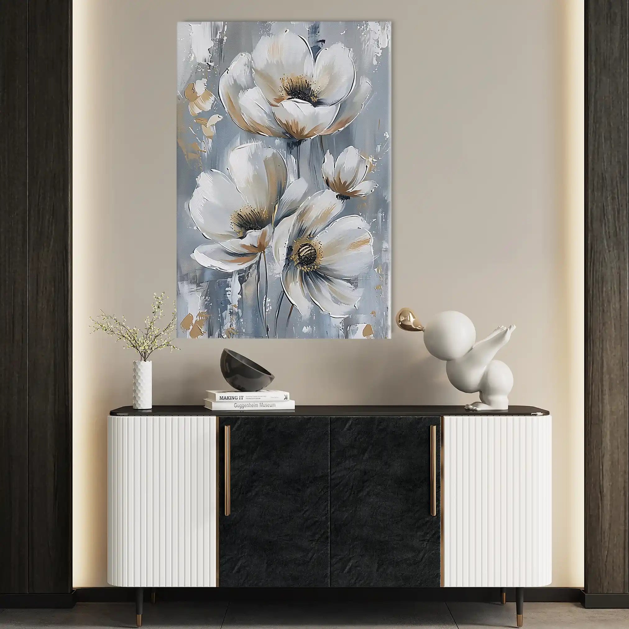 Floral Canvas Wall Art WAD919-F 90 x 60 cm / Stretched on hidden frame
