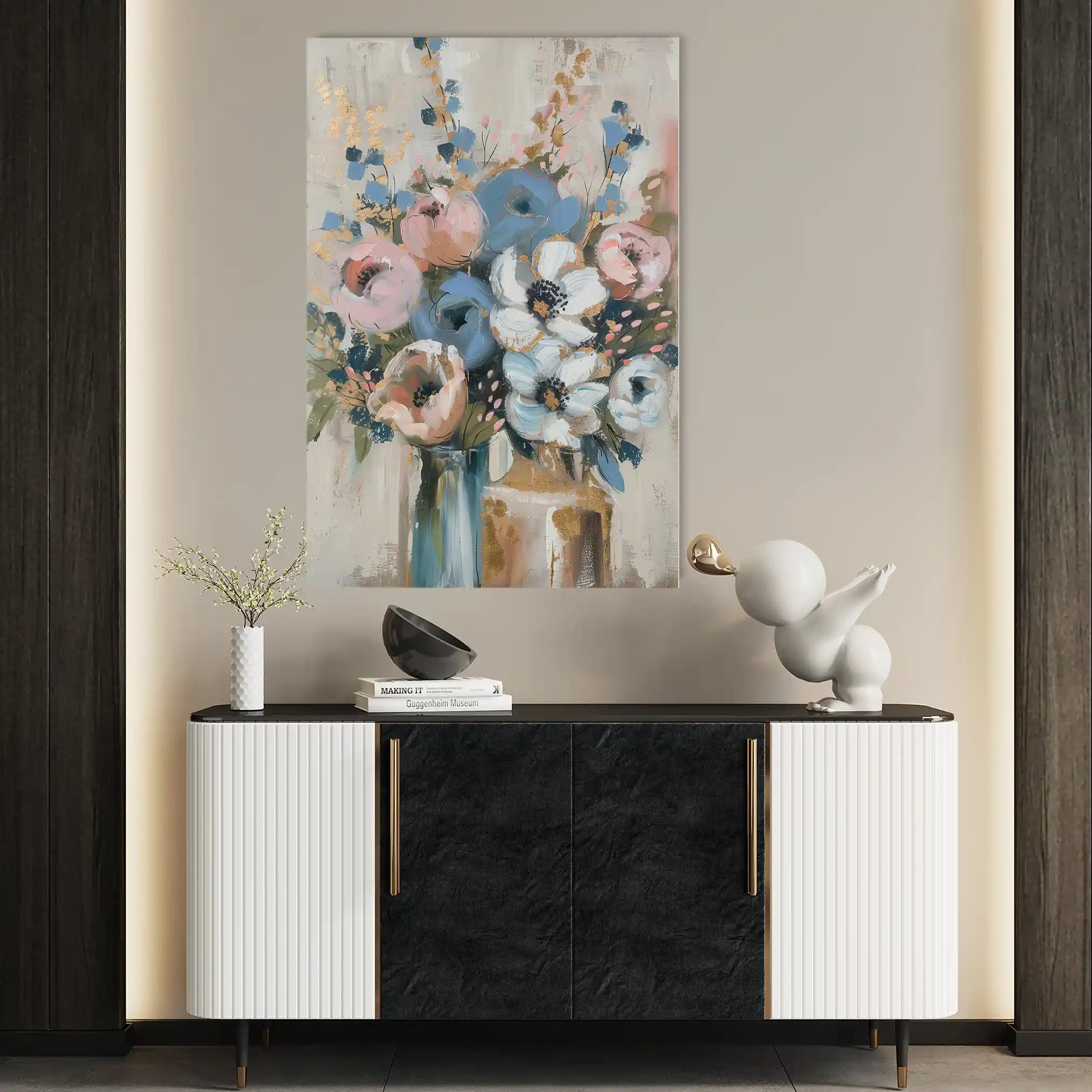 Floral Canvas Wall Art WAD920-F 90 x 60 cm / Stretched on hidden frame