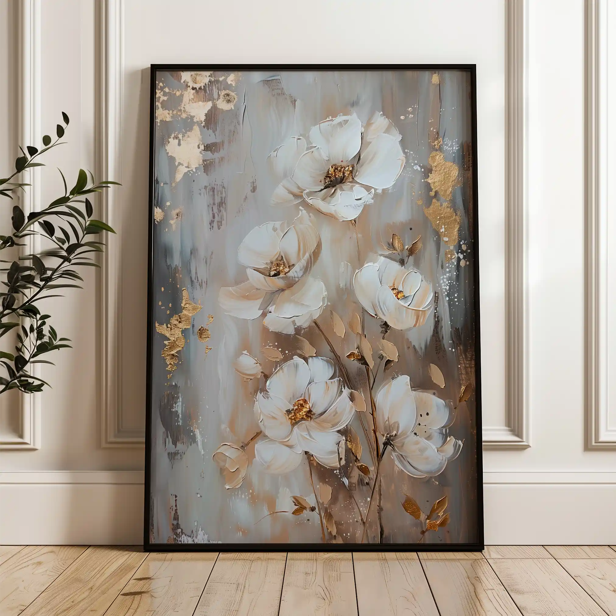 Floral Canvas Wall Art WAD922-F 90 x 60 cm / Stretched on hidden frame