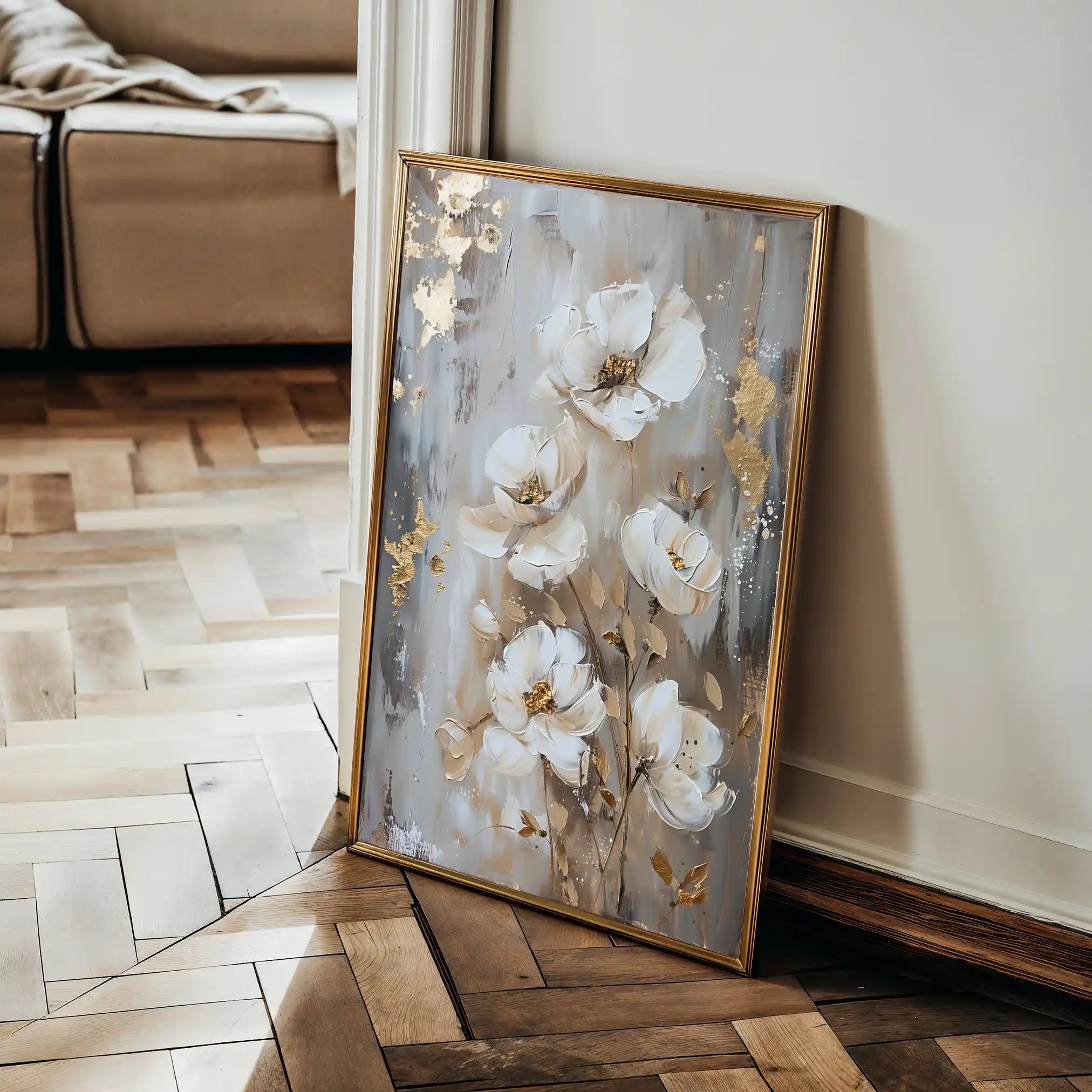 Floral Canvas Wall Art WAD922-F 90 x 60 cm / Stretched on hidden frame