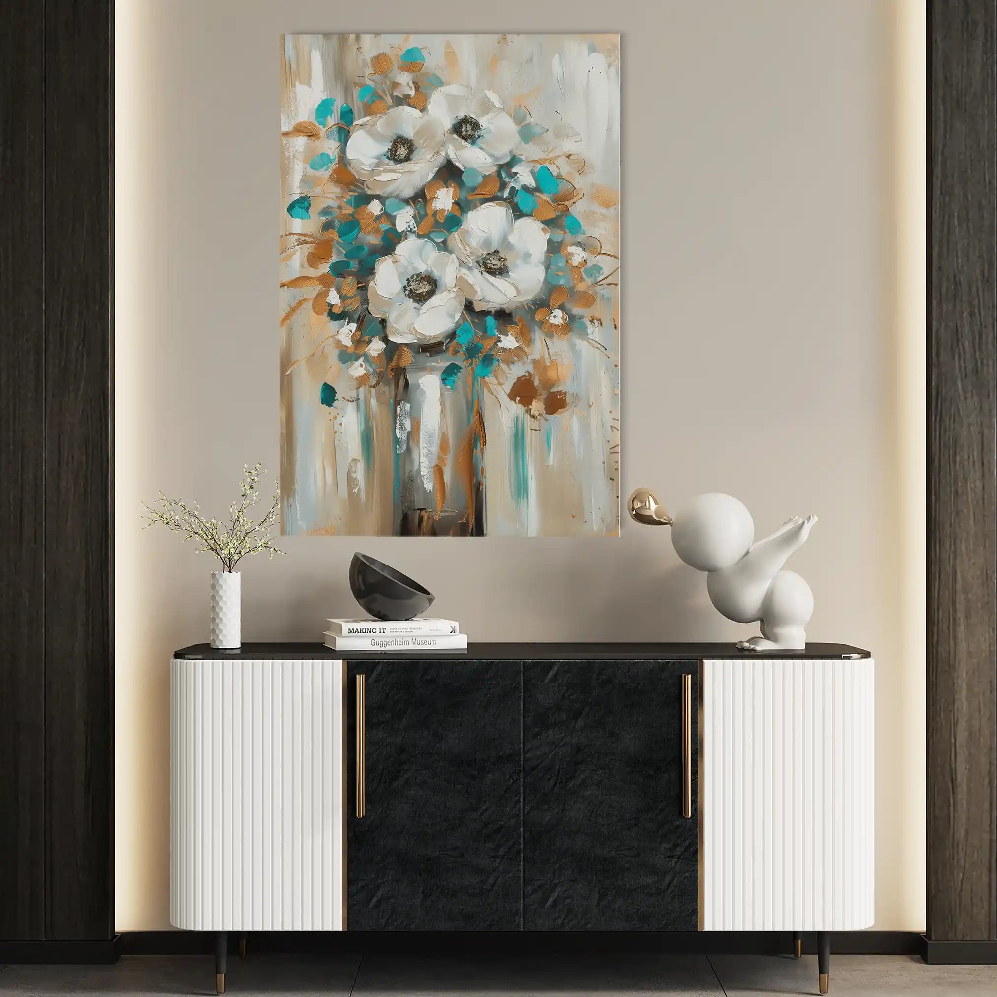 Floral Canvas Wall Art WAD924-F 90 x 60 cm / Stretched on hidden frame
