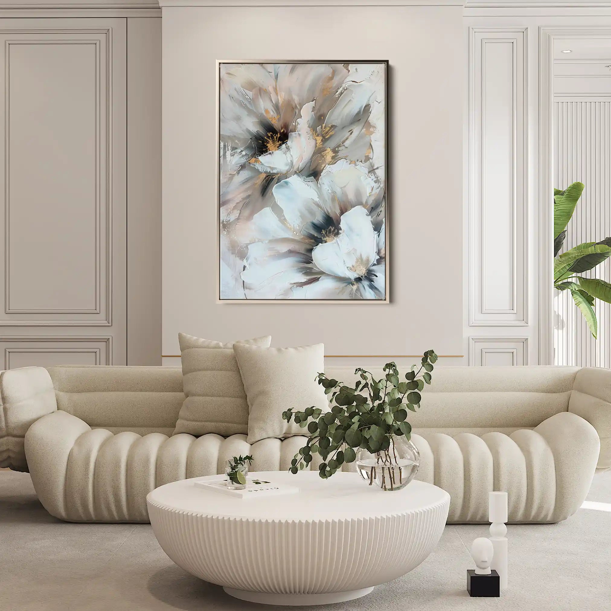Floral Canvas Wall Art WAD933-F 90 x 60 cm / Stretched on hidden frame