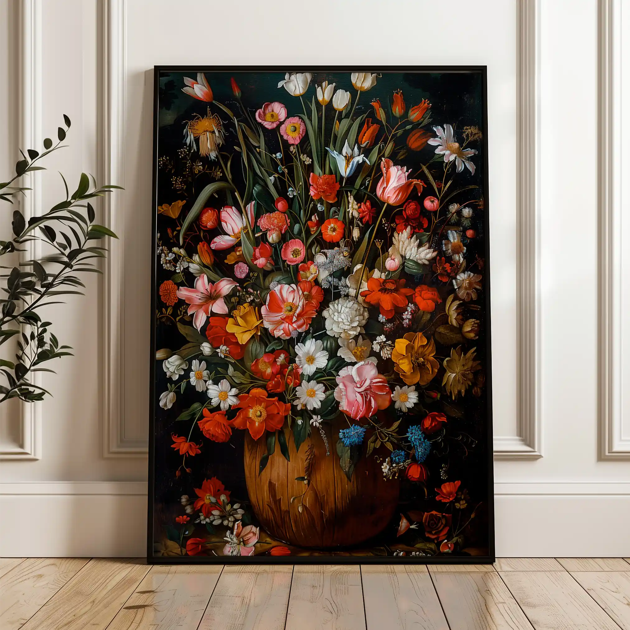 Floral Canvas Wall Art WAD936-F 90 x 60 cm / Stretched on hidden frame