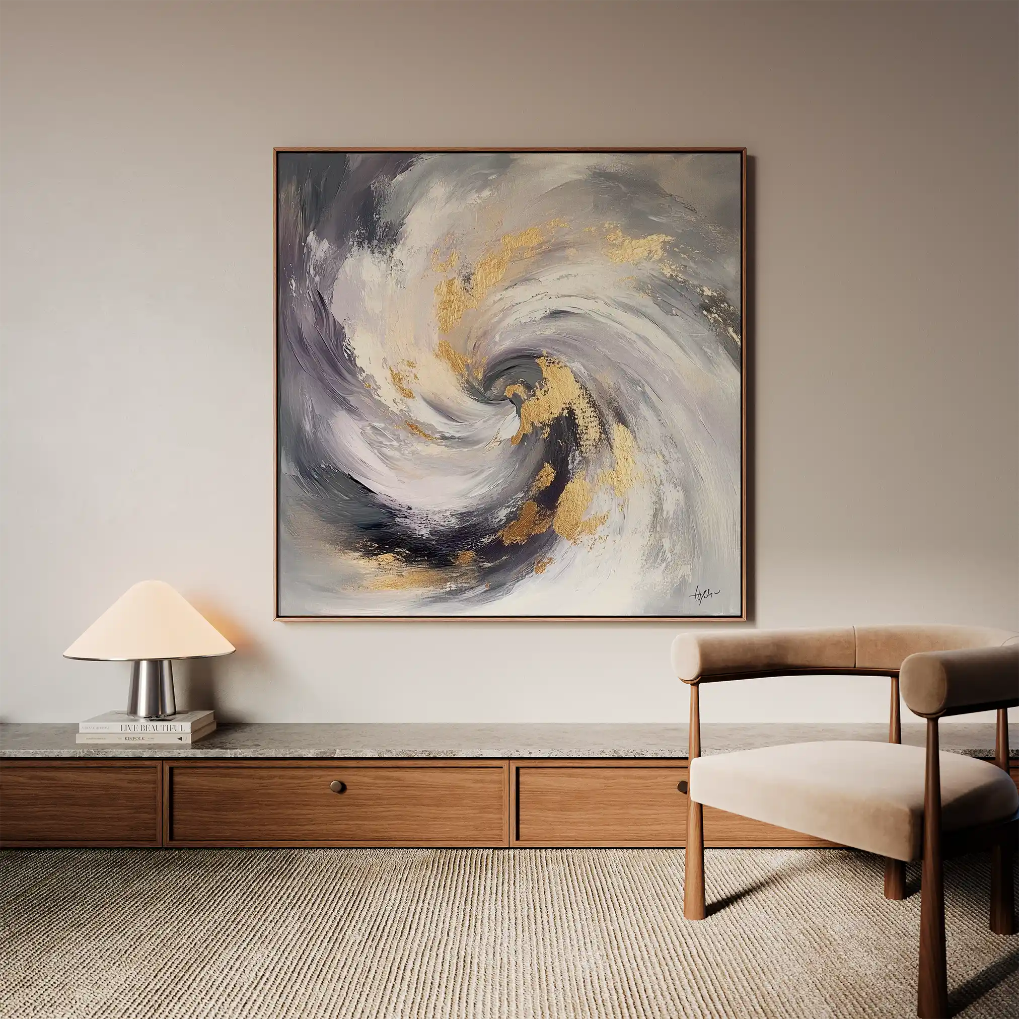 Abstract 938 Canvas Art 60 x 60 cm / Stretched on hidden frame