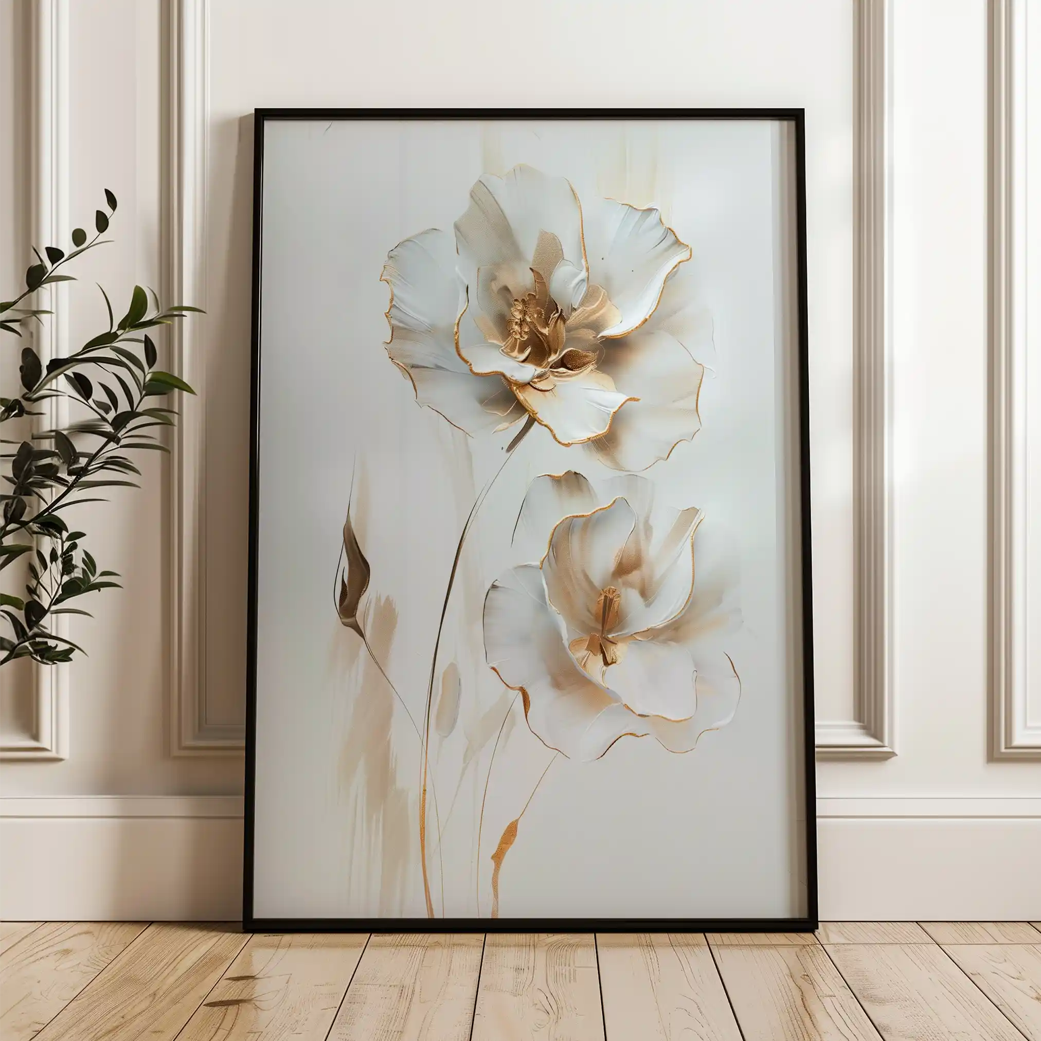 Floral Canvas Wall Art WAD938-F 90 x 60 cm / Stretched on hidden frame