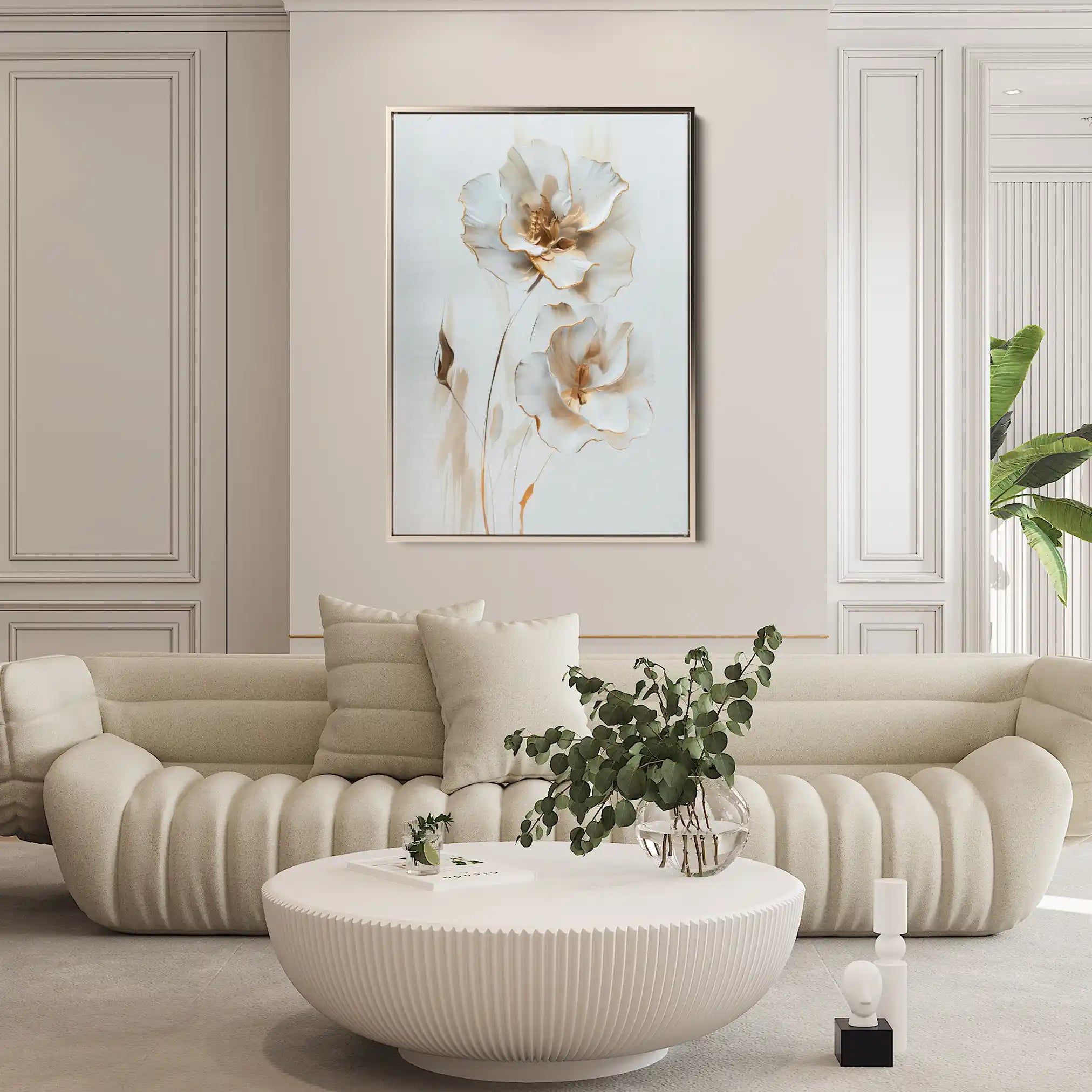 Floral Canvas Wall Art WAD938-F 90 x 60 cm / Stretched on hidden frame