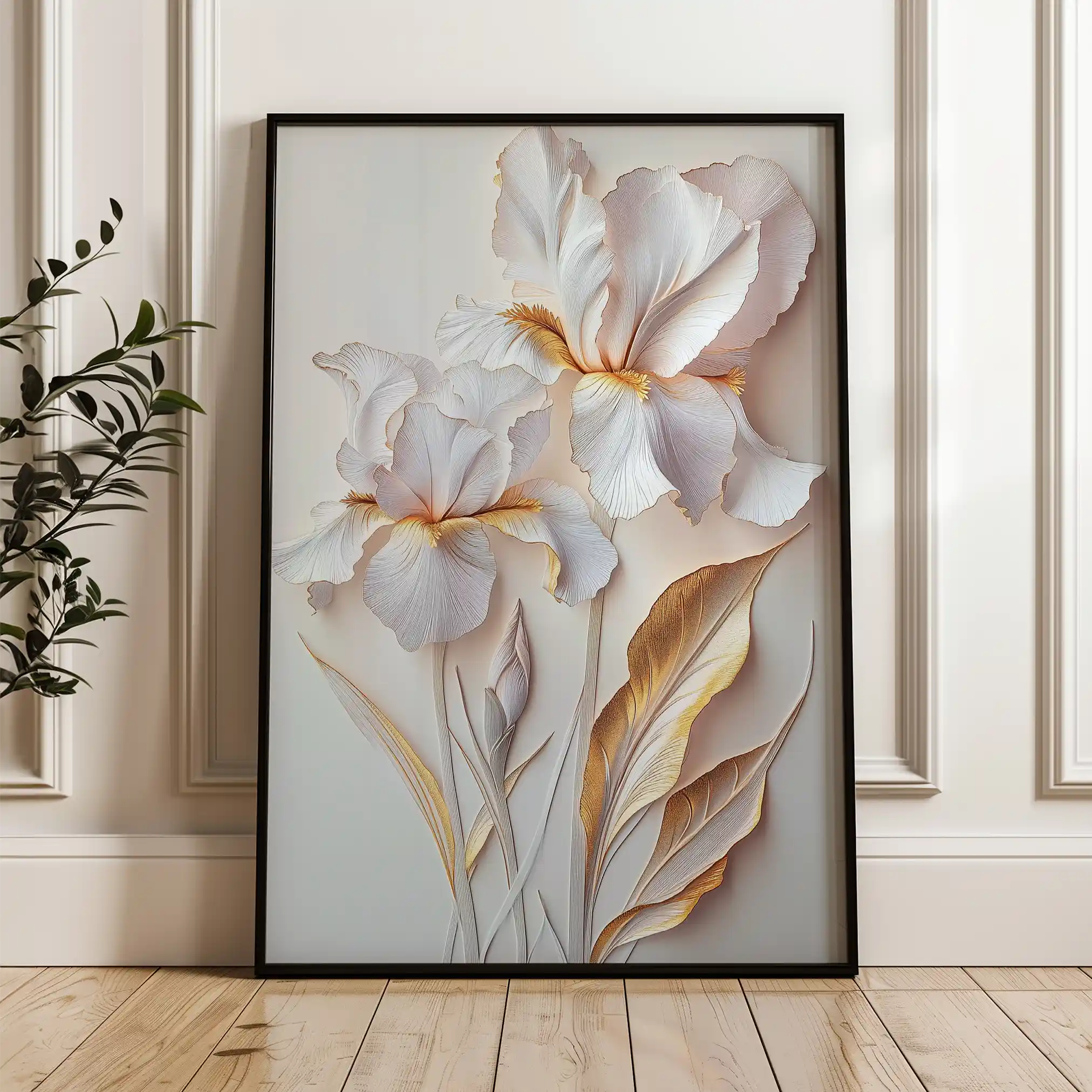 Floral Canvas Wall Art WAD940-F 90 x 60 cm / Stretched on hidden frame