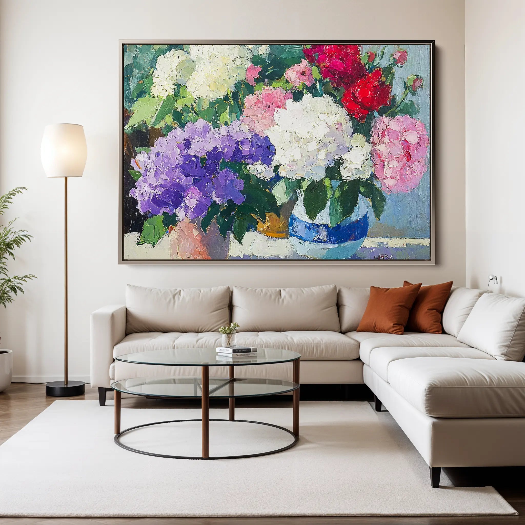 Floral Canvas Wall Art WAD943-F 90 x 60 cm / Stretched on hidden frame