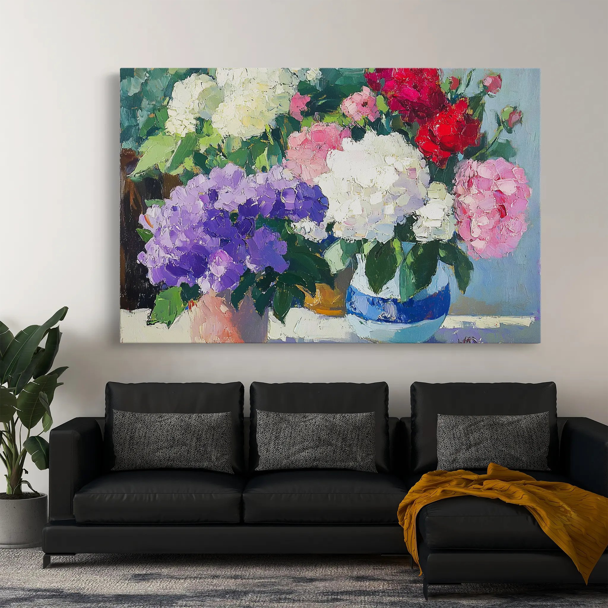 Floral Canvas Wall Art WAD943-F 90 x 60 cm / Stretched on hidden frame