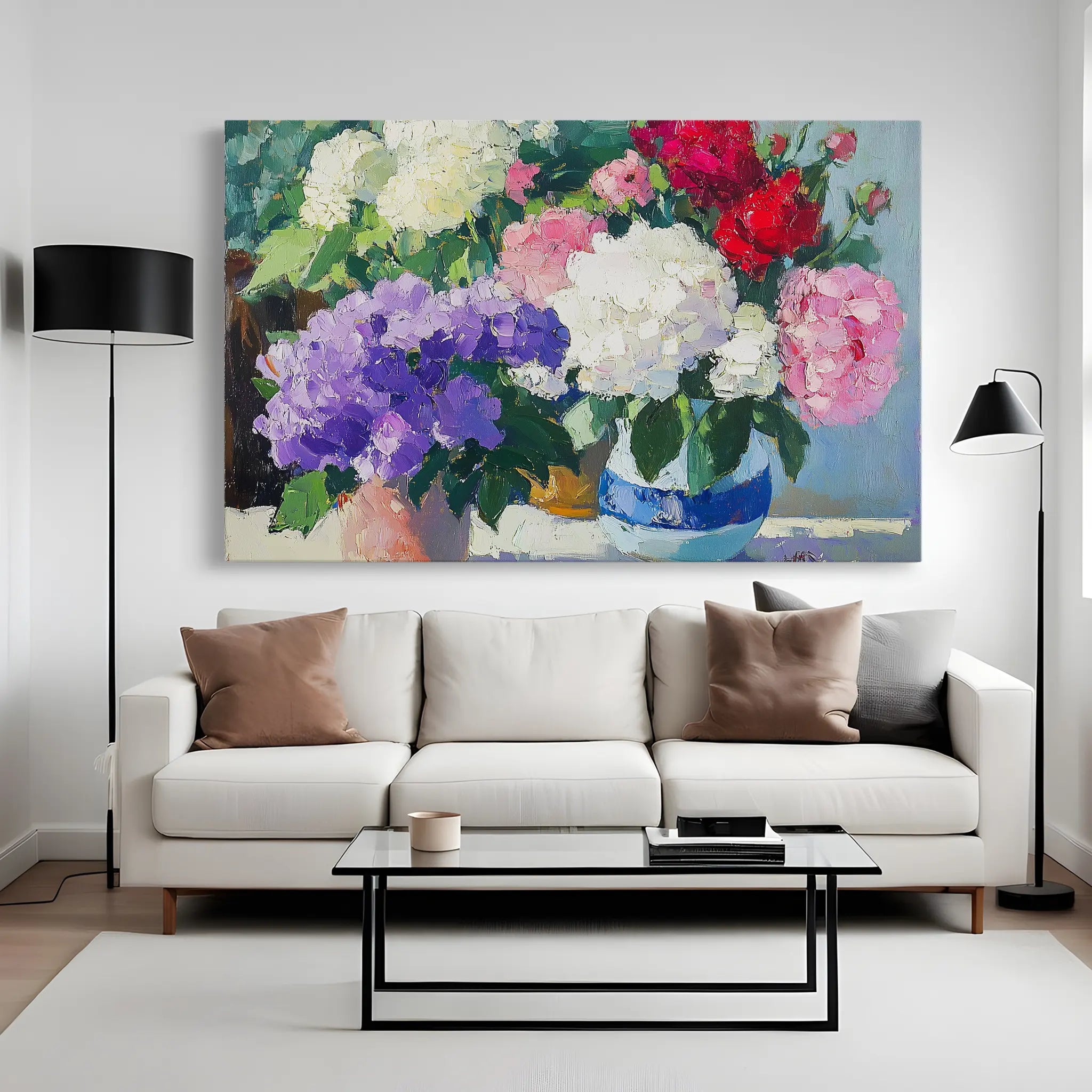 Floral Canvas Wall Art WAD943-F 90 x 60 cm / Stretched on hidden frame