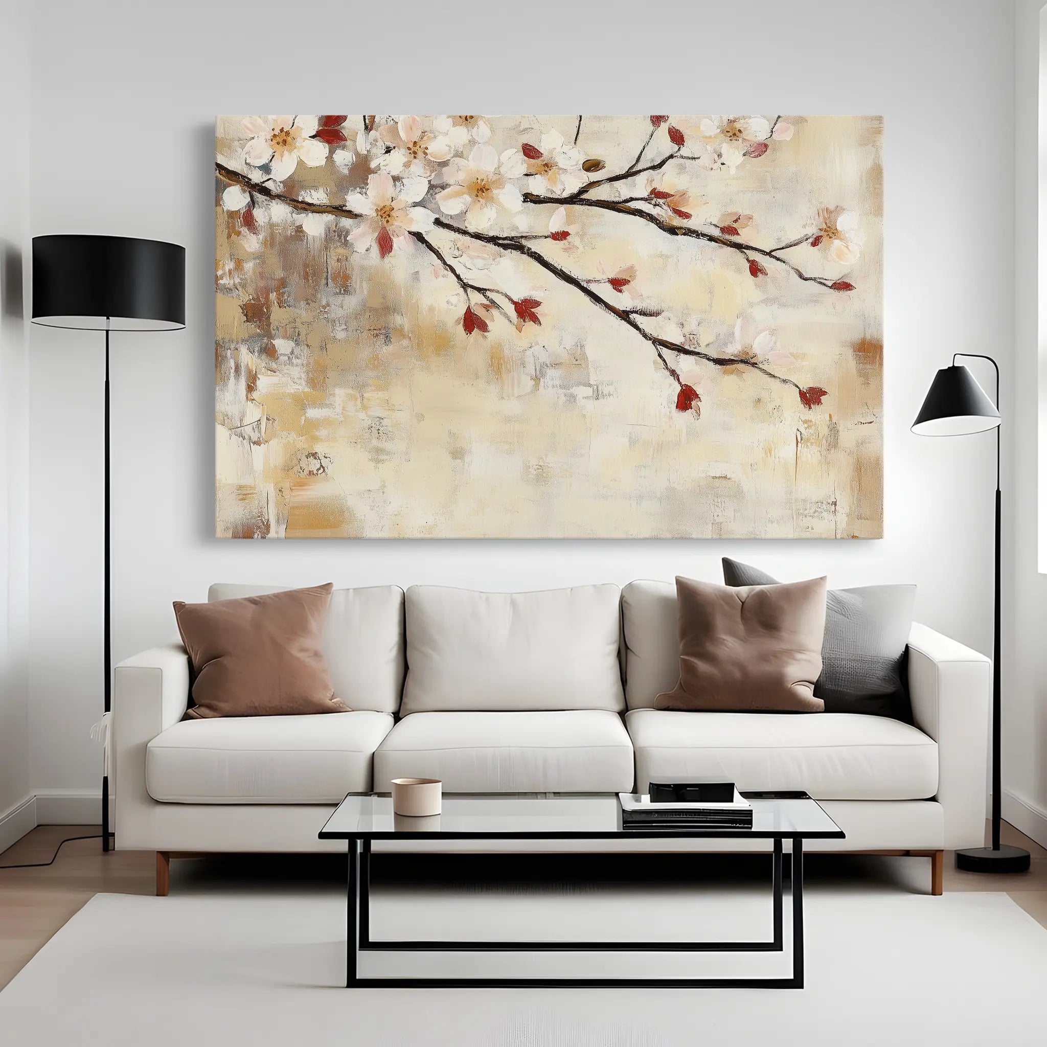 Floral Canvas Wall Art WAD948-F 90 x 60 cm / Stretched on hidden frame