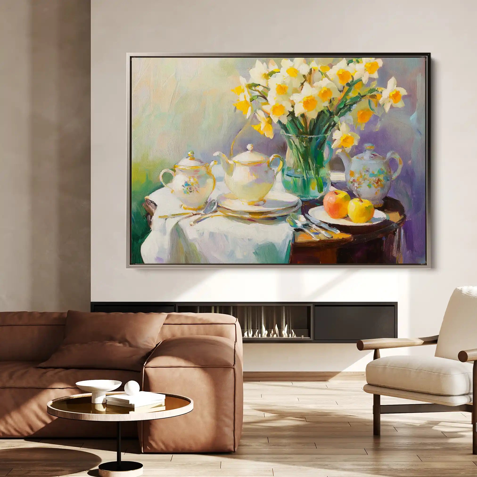 Floral Canvas Wall Art WAD949-F 90 x 60 cm / Stretched on hidden frame