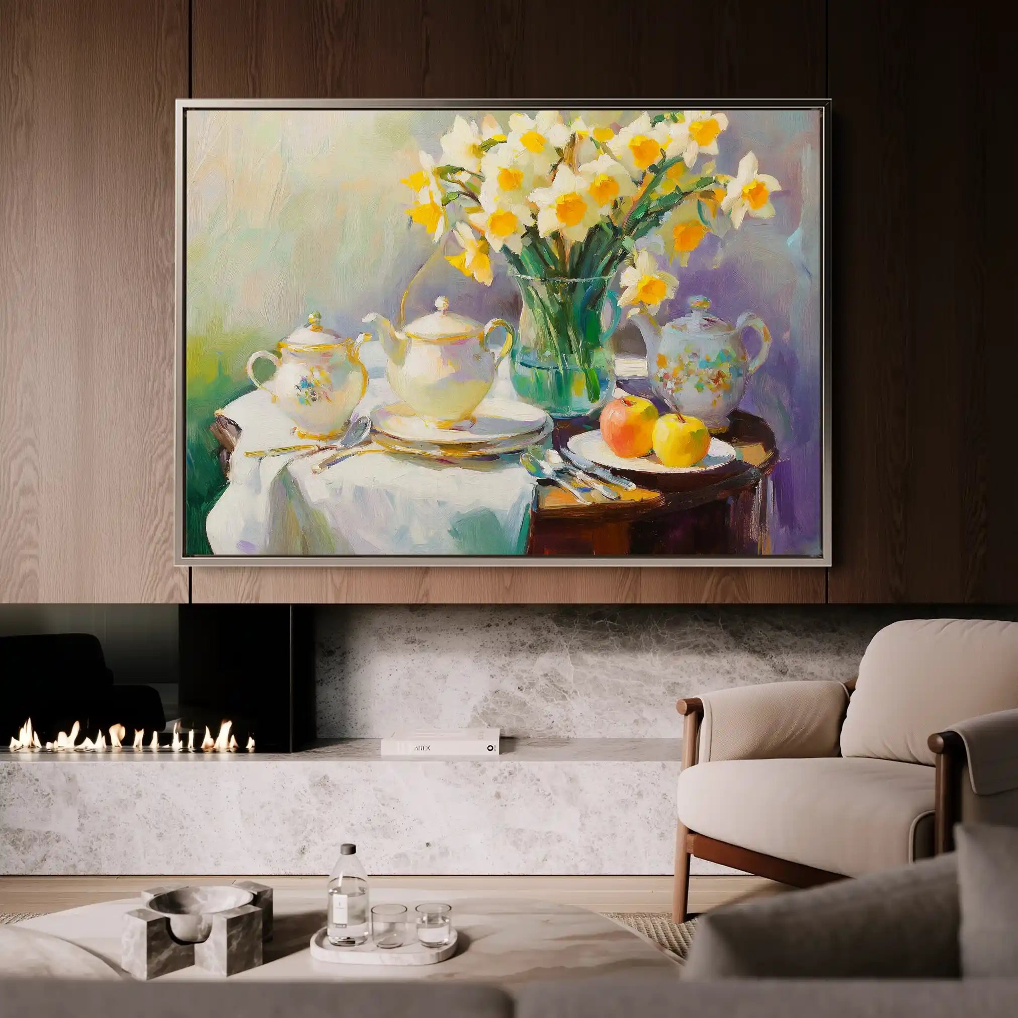 Floral Canvas Wall Art WAD949-F 90 x 60 cm / Stretched on hidden frame
