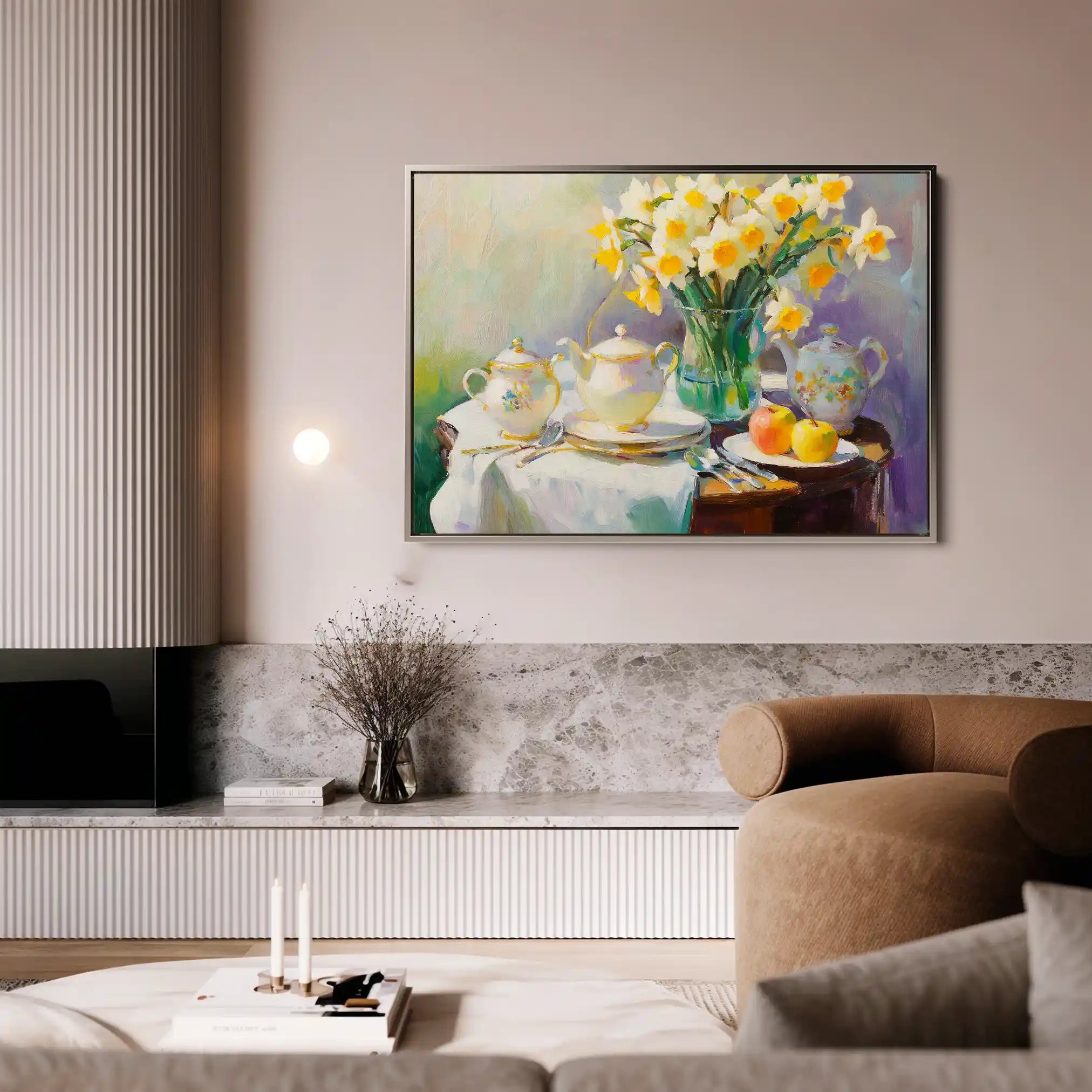 Floral Canvas Wall Art WAD949-F 90 x 60 cm / Stretched on hidden frame
