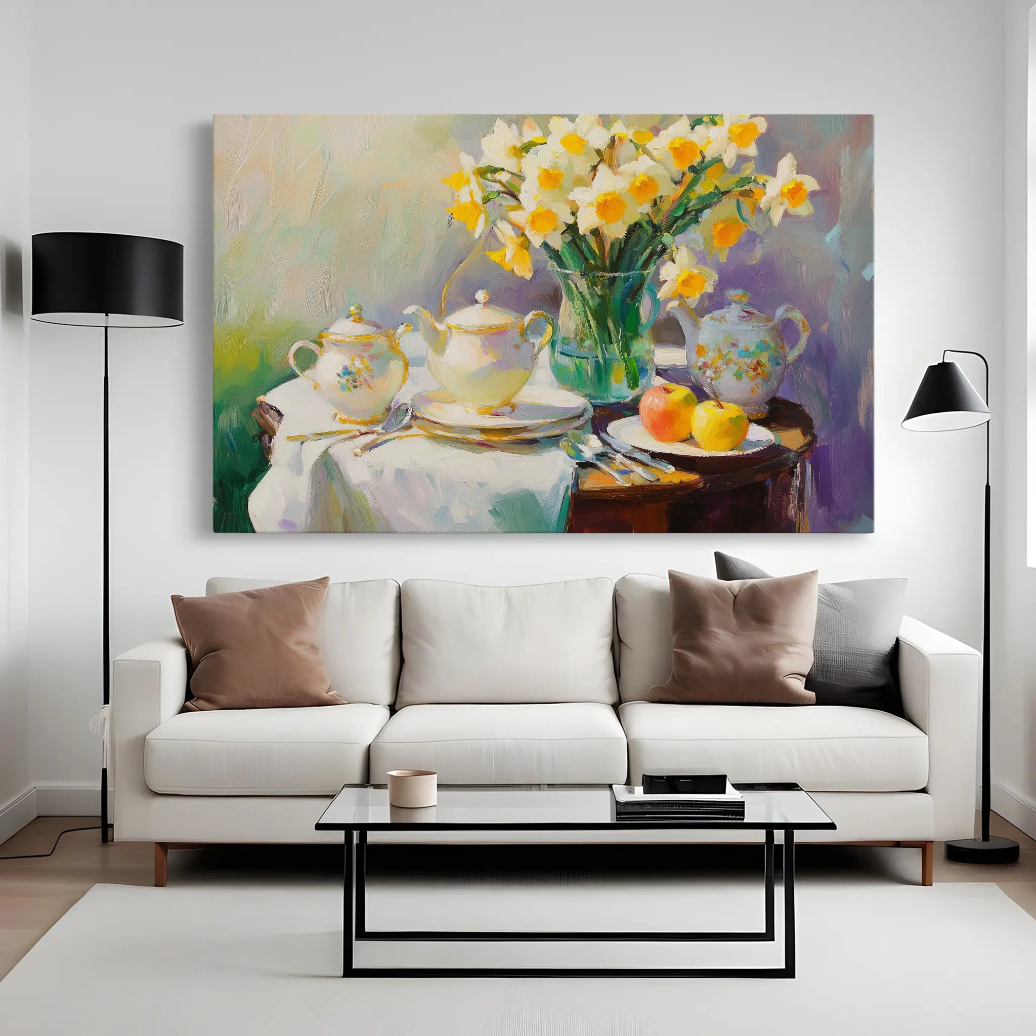 Floral Canvas Wall Art WAD949-F 90 x 60 cm / Stretched on hidden frame