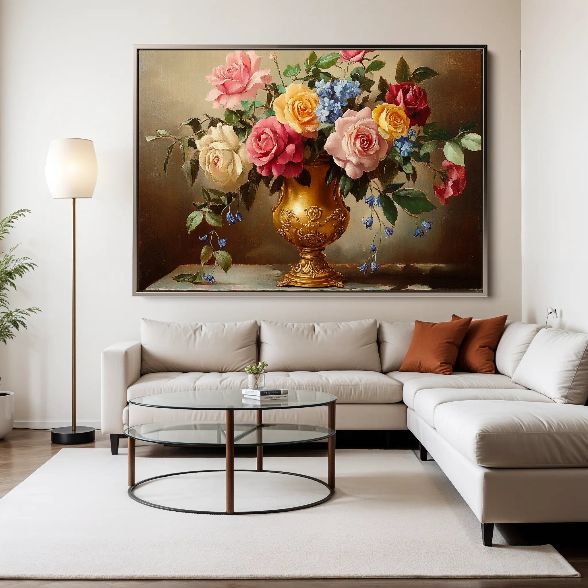 Floral Canvas Wall Art WAD950-F 90 x 60 cm / Stretched on hidden frame