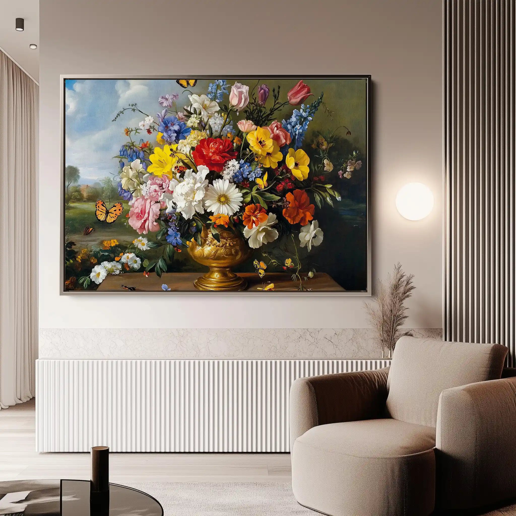 Floral Canvas Wall Art WAD952-F 90 x 60 cm / Stretched on hidden frame