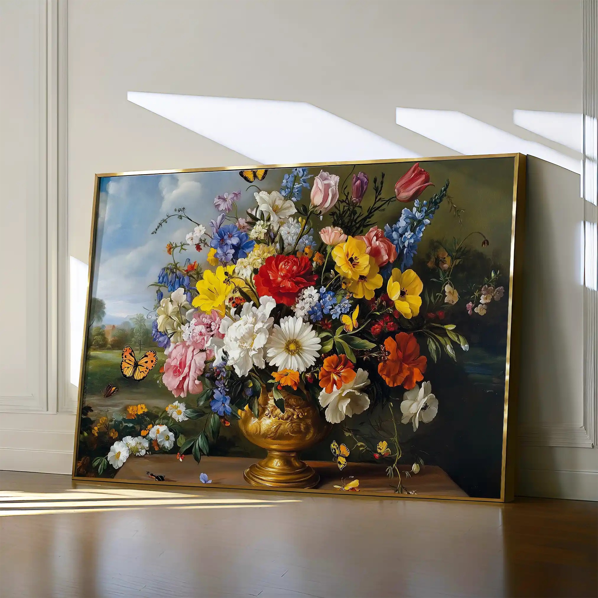 Floral Canvas Wall Art WAD952-F 90 x 60 cm / Stretched on hidden frame