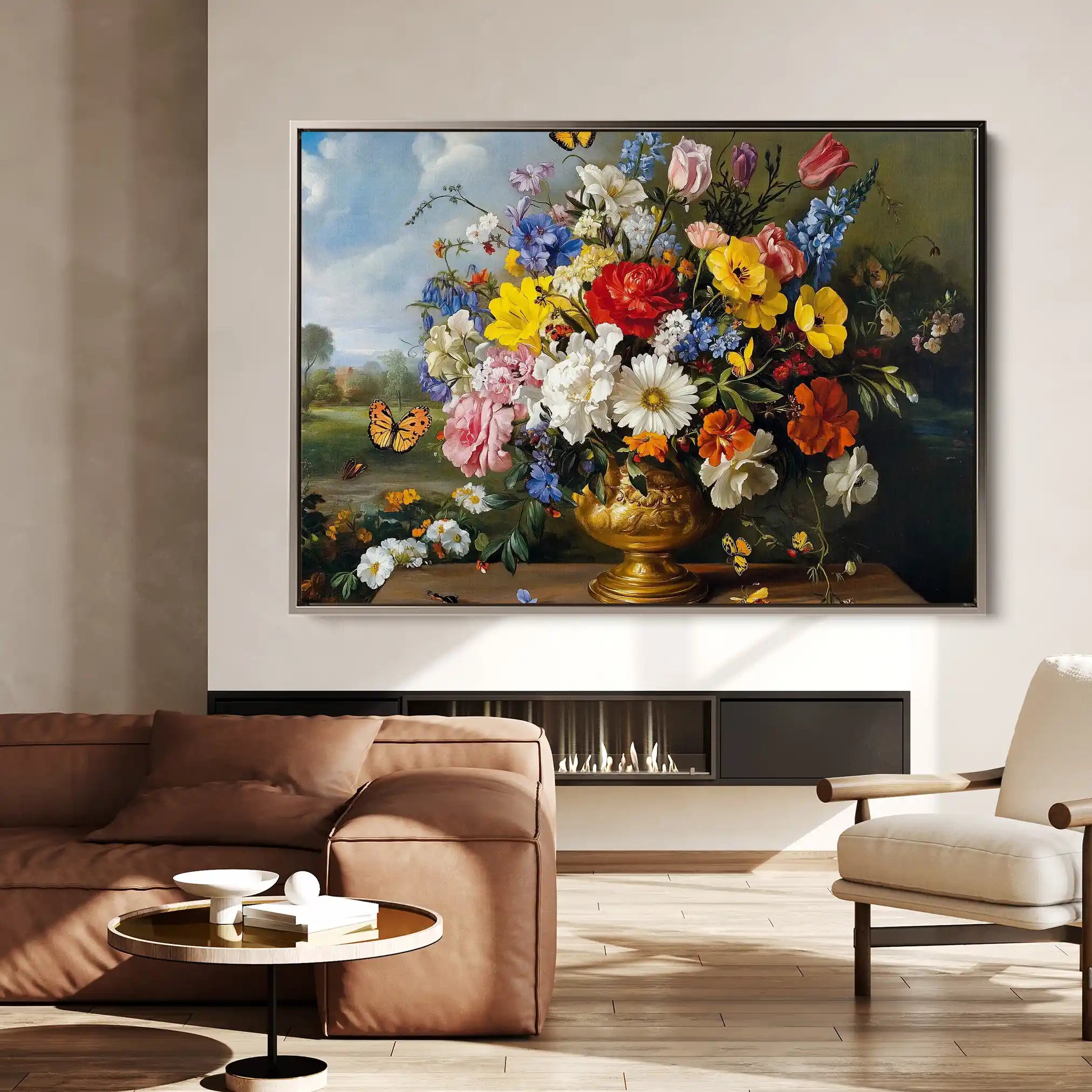 Floral Canvas Wall Art WAD952-F 90 x 60 cm / Stretched on hidden frame