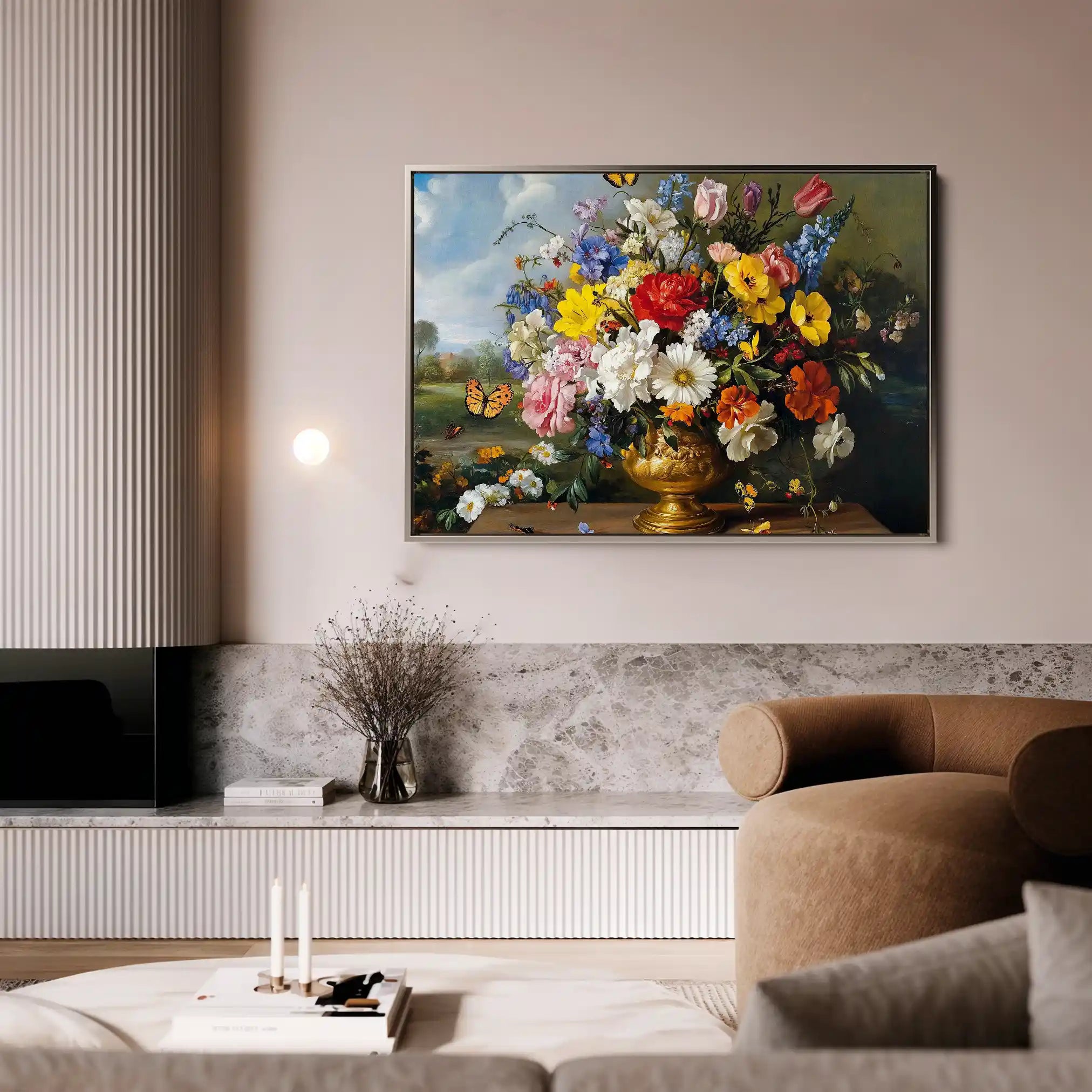 Floral Canvas Wall Art WAD952-F 90 x 60 cm / Stretched on hidden frame
