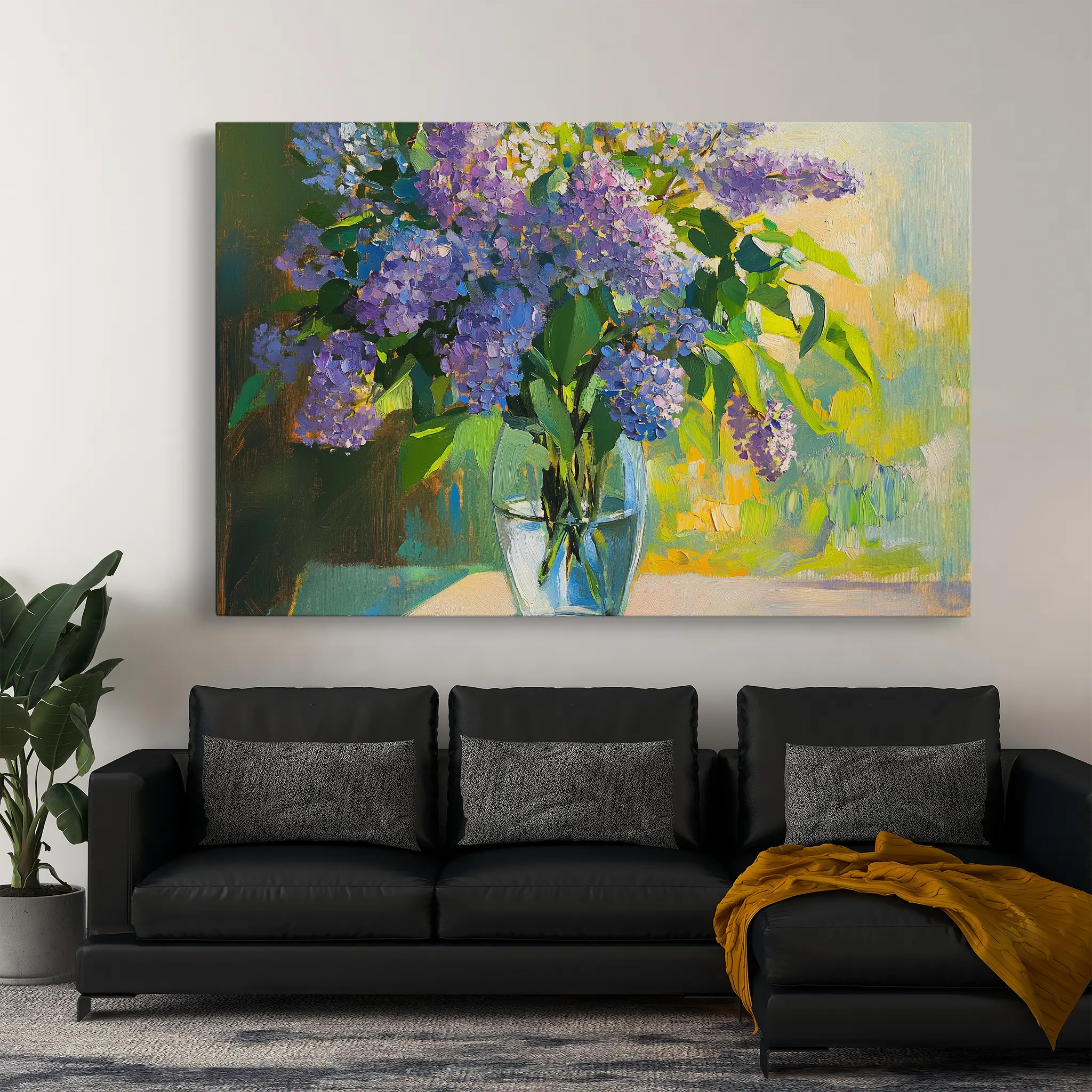 Floral Canvas Wall Art WAD954-F 90 x 60 cm / Stretched on hidden frame