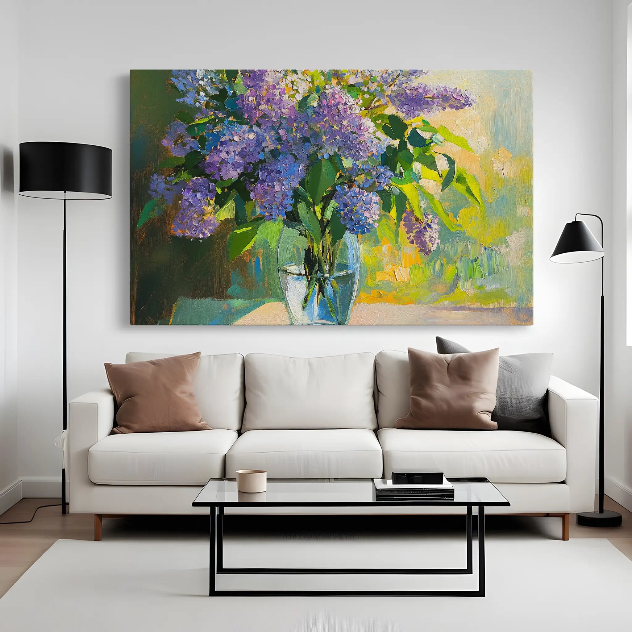 Floral Canvas Wall Art WAD954-F 90 x 60 cm / Stretched on hidden frame